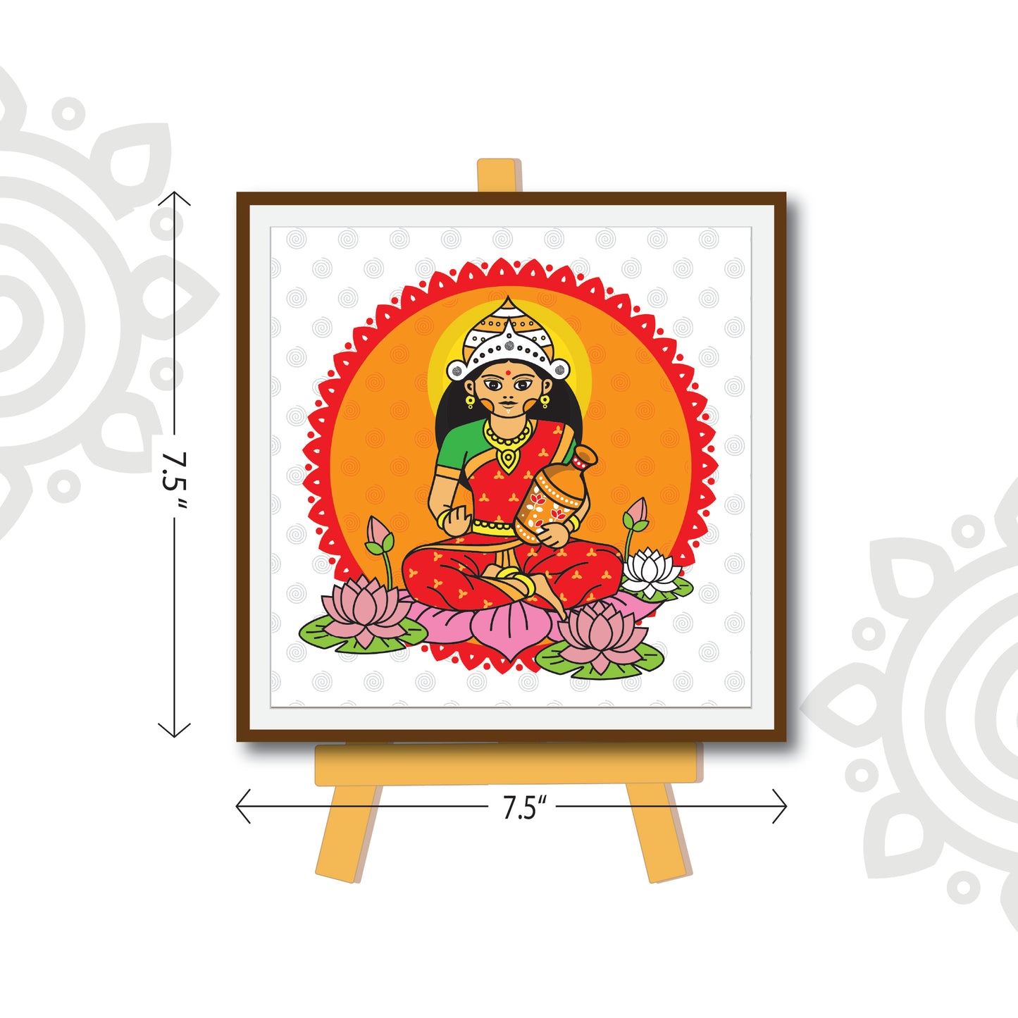 Welcome Gift | Style #1 | Set of Goddess Lakshmi + Lord Ganesha photo frame
