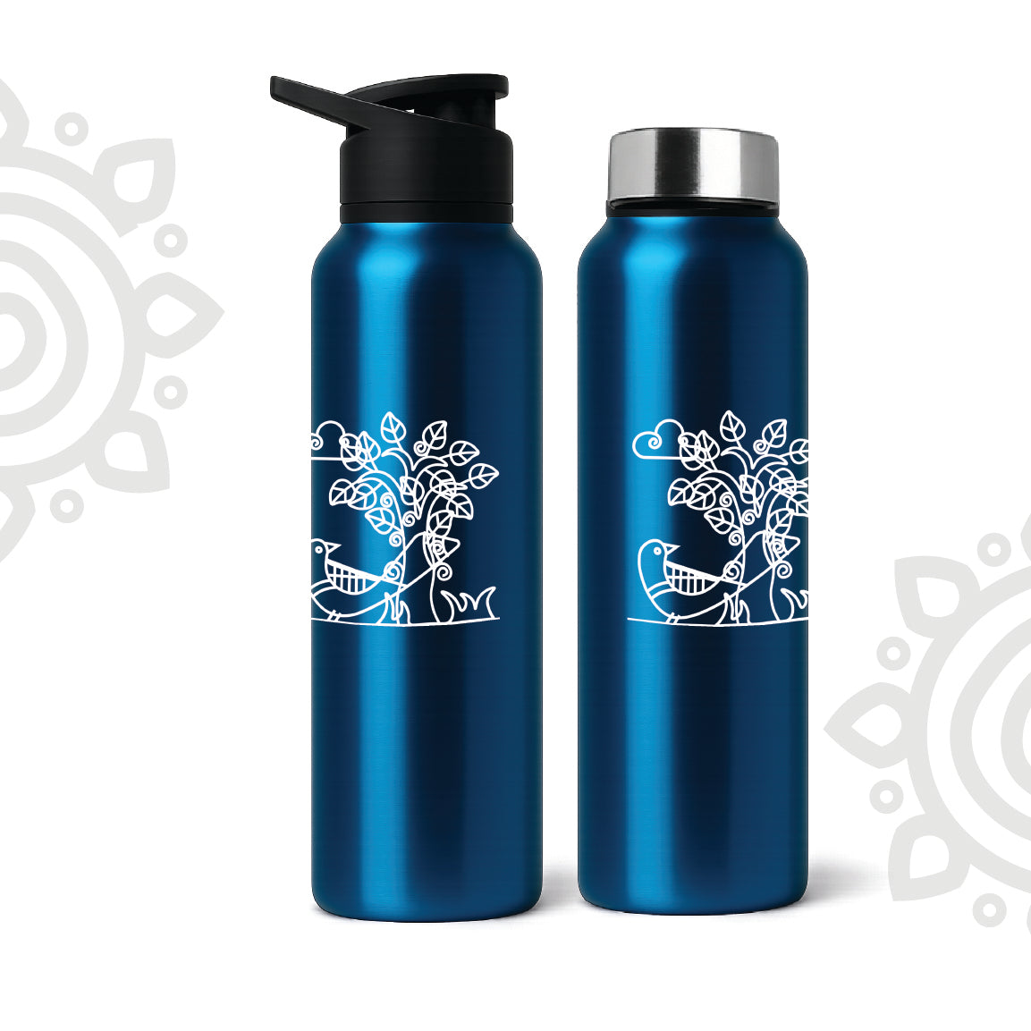 Shanti Neer | Designer Stainless Steel Water Bottle | Style #8