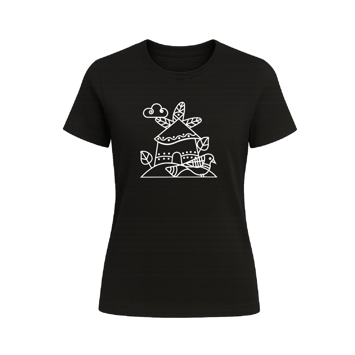 Alpona | Bengali Folk Art | Printed 100% Cotton Unisex T-Shirt - Style #5