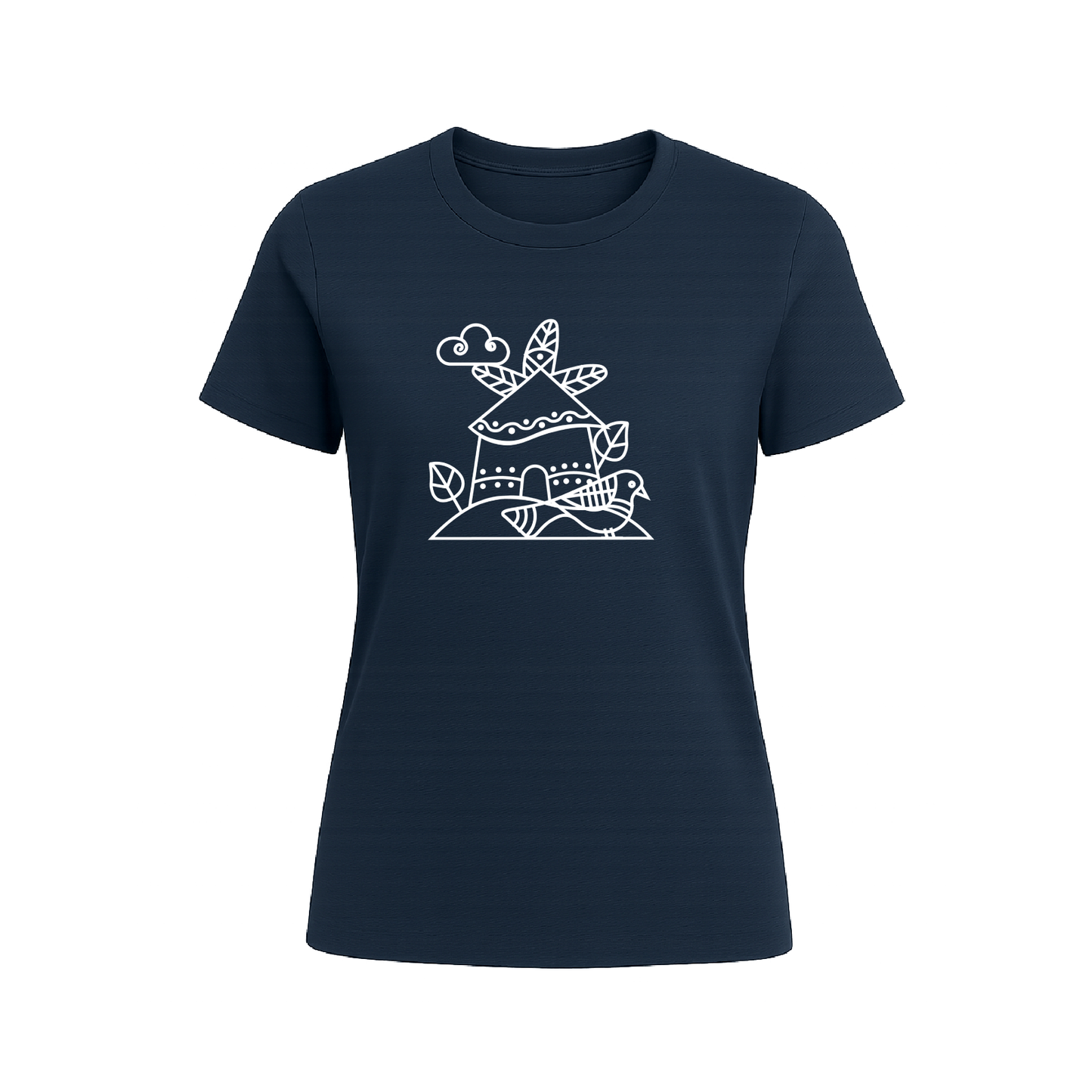 Alpona | Bengali Folk Art | Printed 100% Cotton Unisex T-Shirt - Style #5