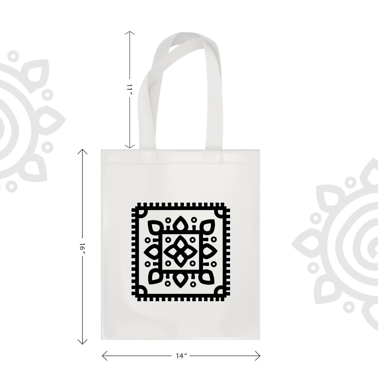 Cotton Canvas Tote Bag - 14"X16" - Style #3