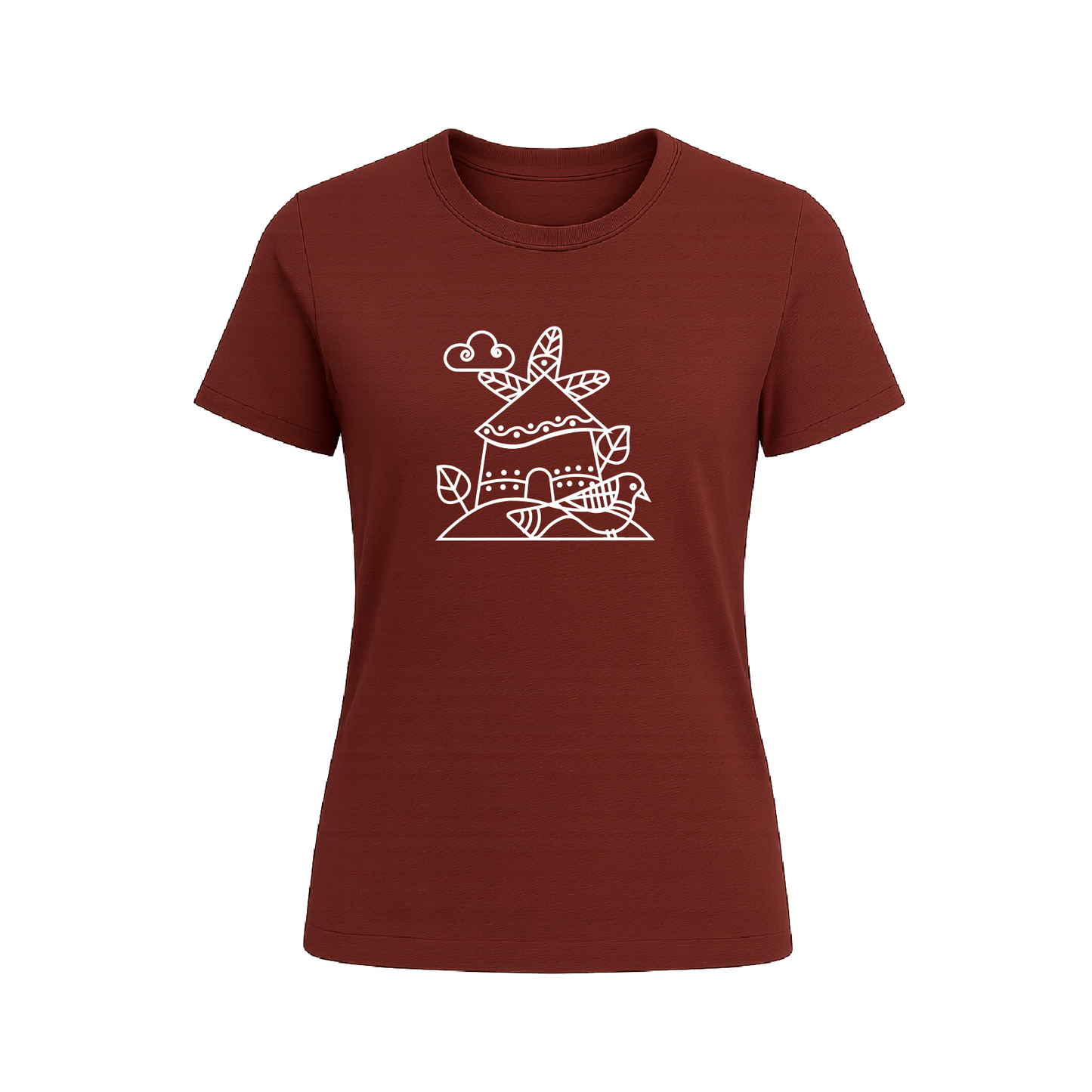Alpona | Bengali Folk Art | Printed 100% Cotton Unisex T-Shirt - Style #5