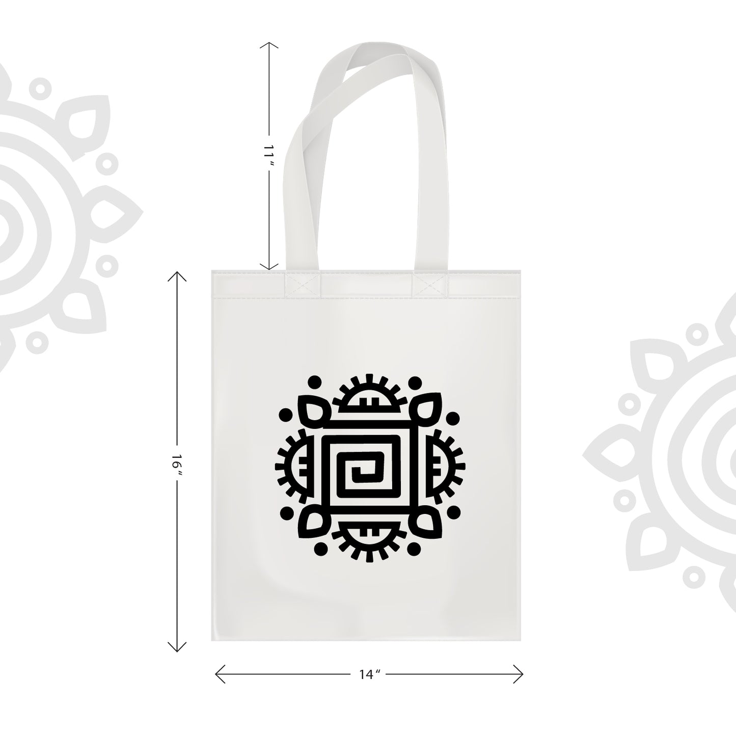 Cotton Canvas Tote Bag - 14"X16" - Style #4