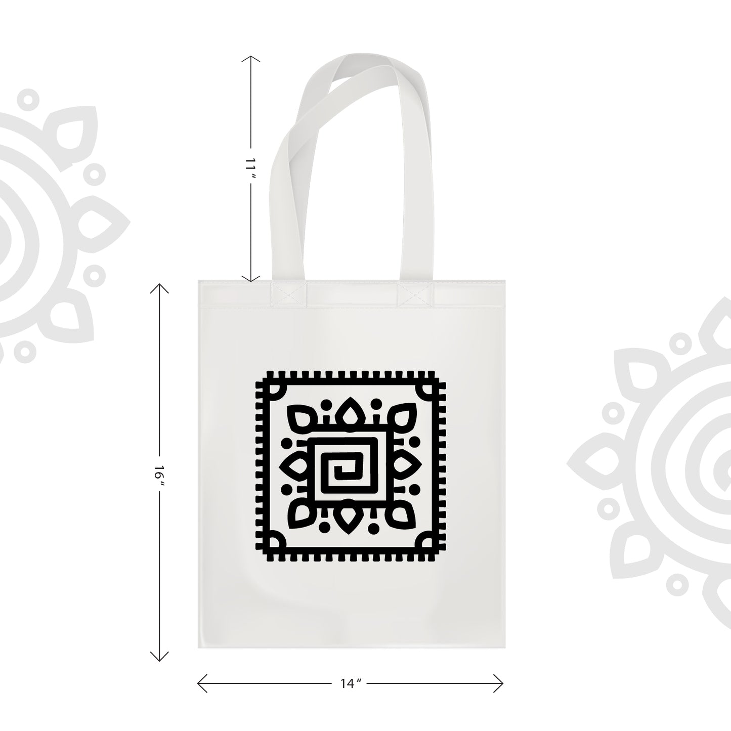 Cotton Canvas Tote Bag - 14"X16" - Style #2