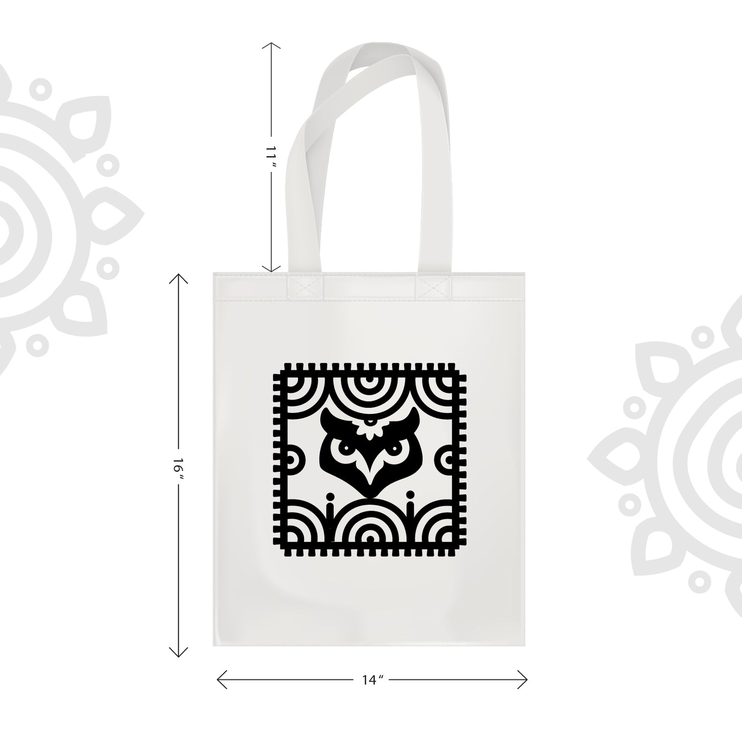 Cotton Canvas Tote Bag - 14"X16" - Style #6
