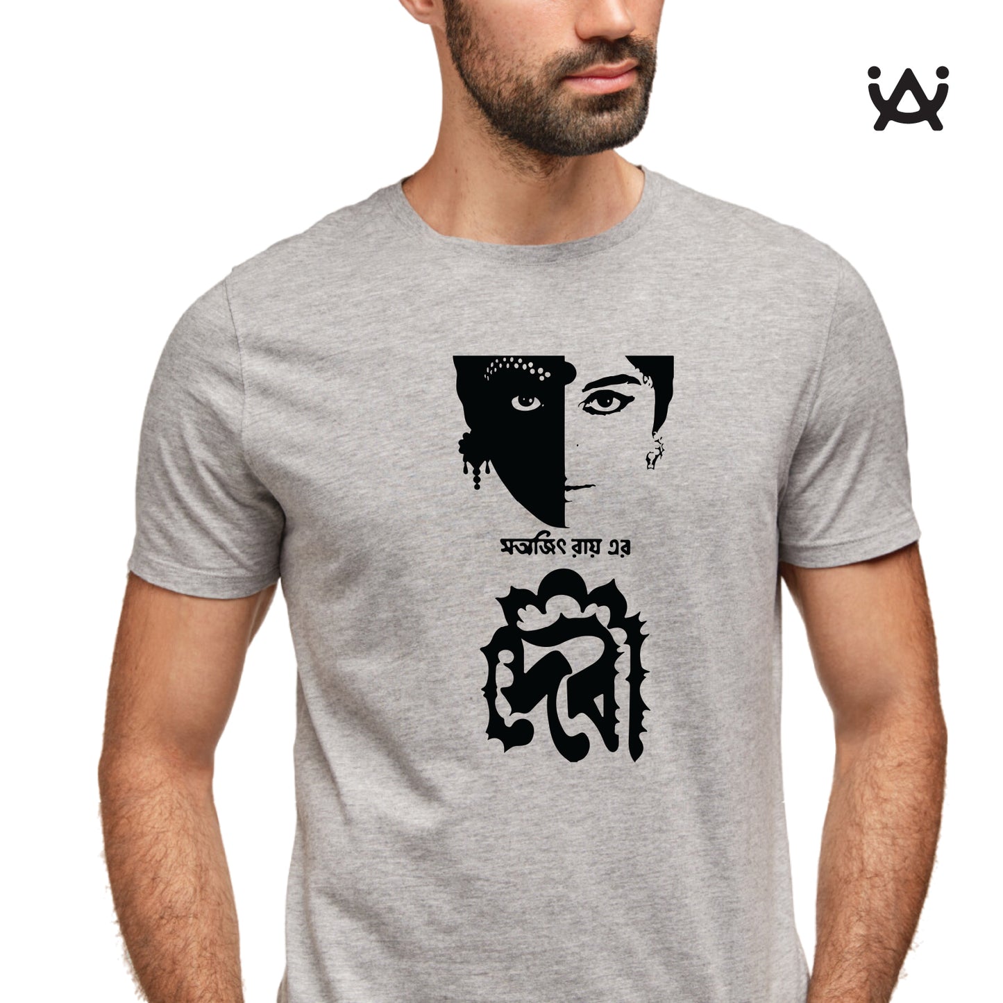 Mens Printed 100% Cotton T-Shirt - Bengali Themed - Devi