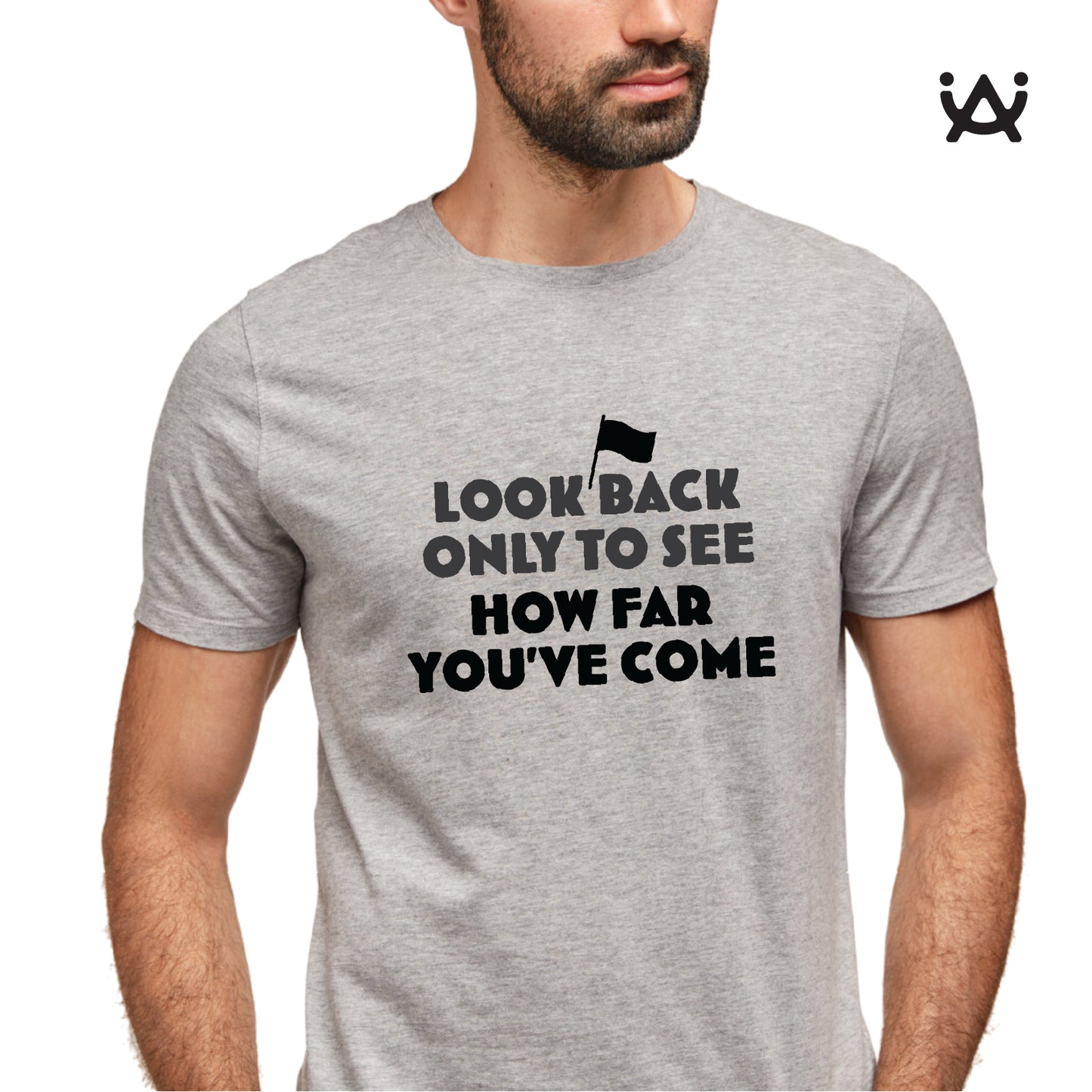 Combo Deal | Set of 3 | Look Back Only - Framed Art, Coffee Mug & Mens Printed 100% Cotton T-Shirt