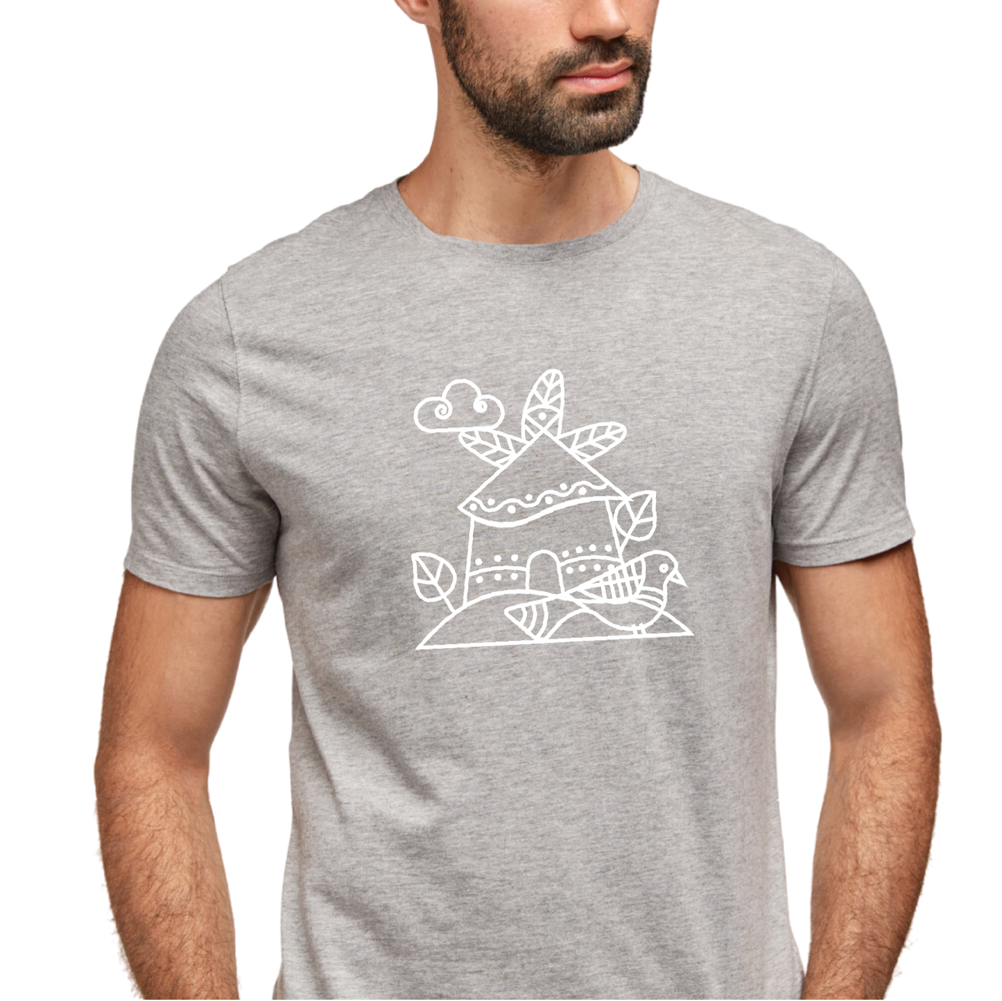 Alpona | Bengali Folk Art | Printed 100% Cotton Unisex T-Shirt - Style #5