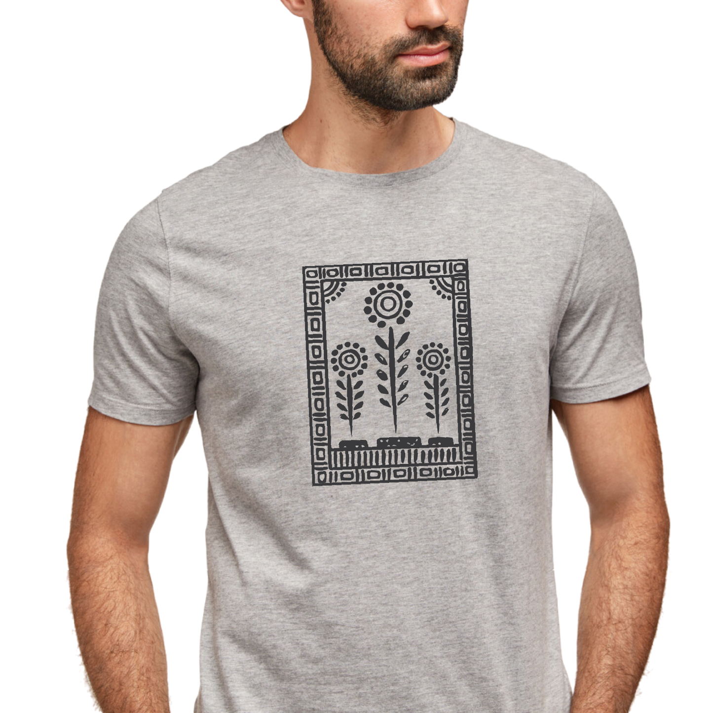 Shantiniketan - Style #5 - Mens Printed 100% Cotton T-Shirt