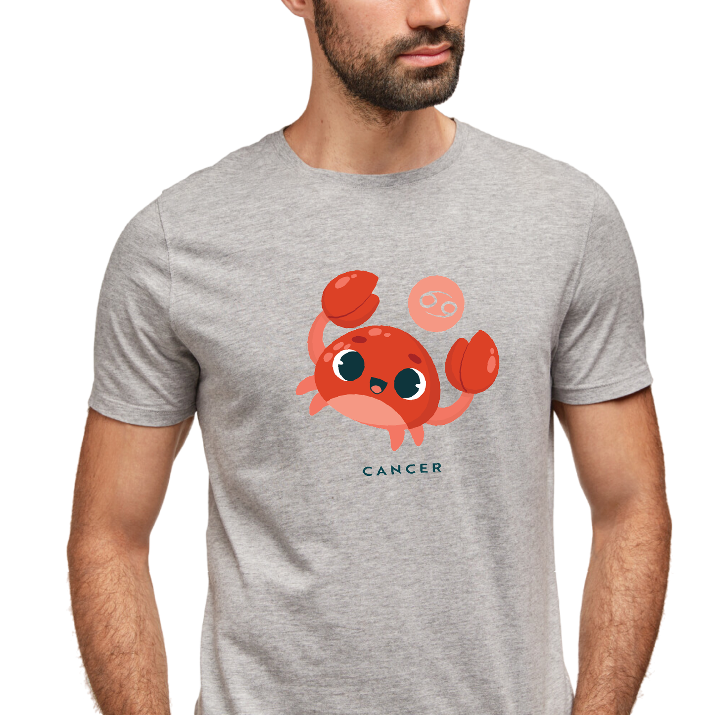 Zodiac Sign - Cancer - Printed 100% Cotton T-Shirt - Unisex