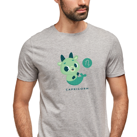 Zodiac Sign - Capricorn - Printed 100% Cotton T-Shirt - Unisex