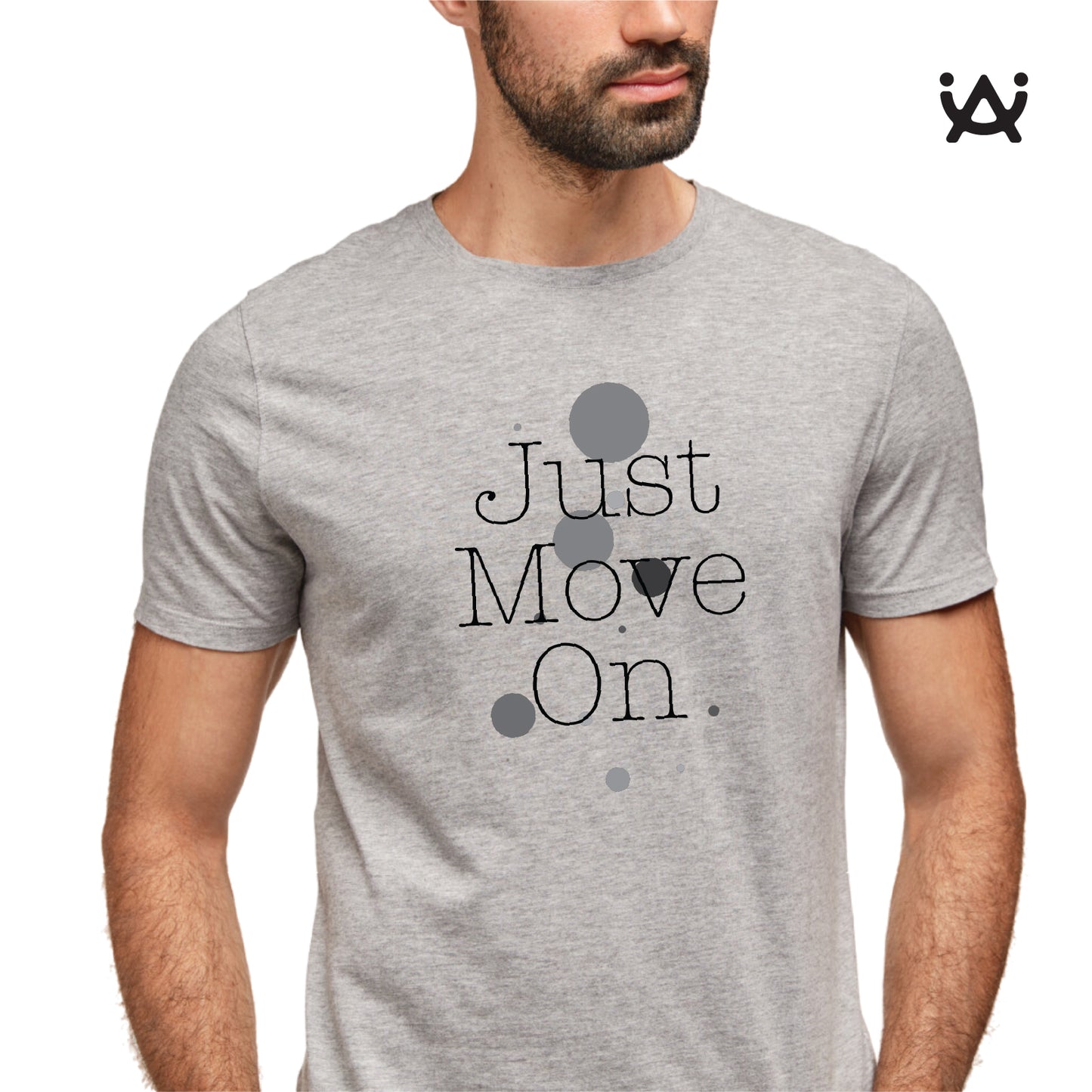 Mens Printed 100% Cotton T-Shirt - Just Move On