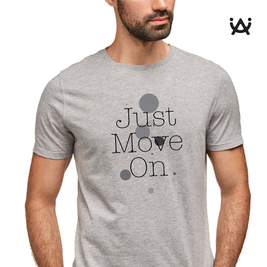 Printed 100% Cotton T-Shirt - Just Move On
