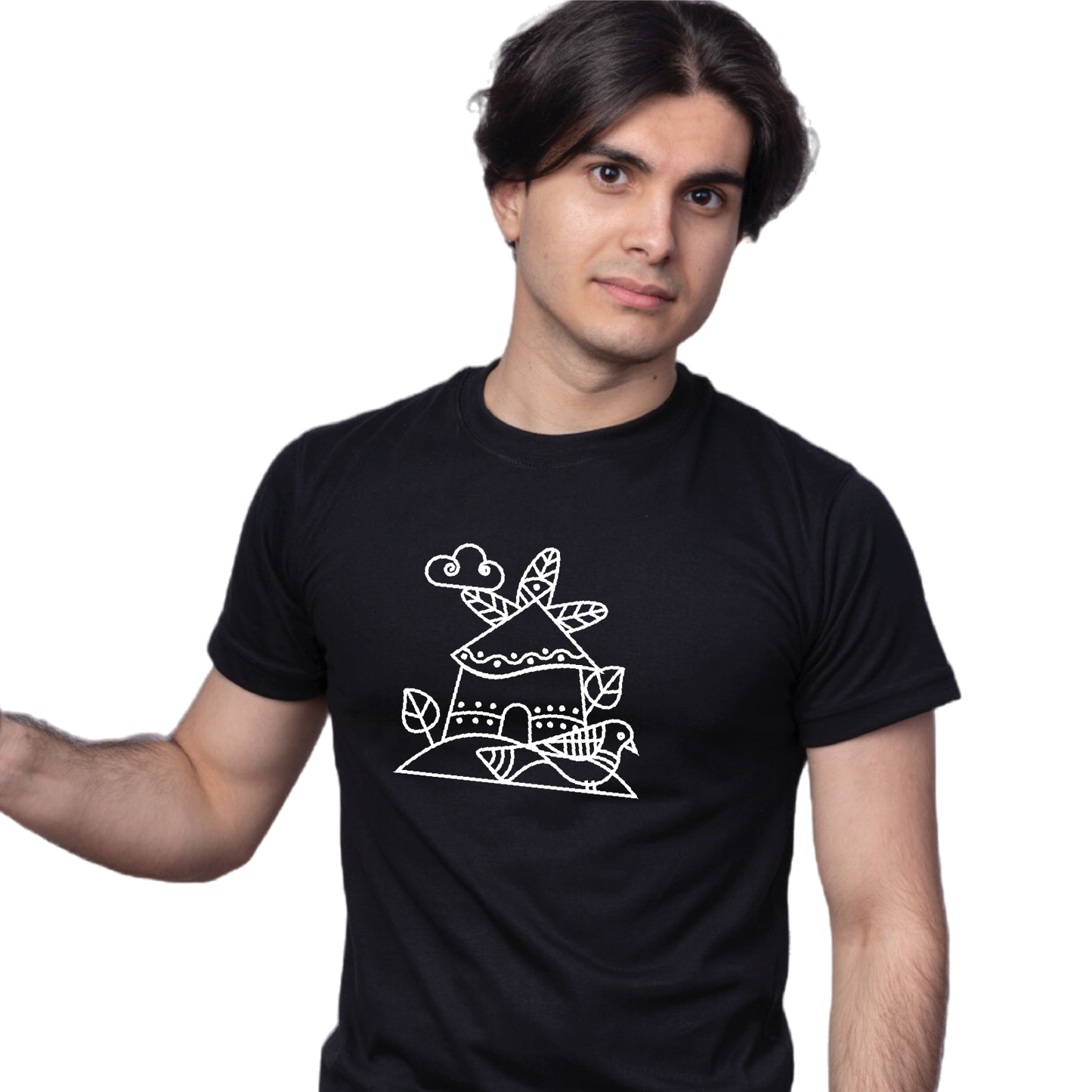 Alpona | Bengali Folk Art | Printed 100% Cotton Unisex T-Shirt - Style #5