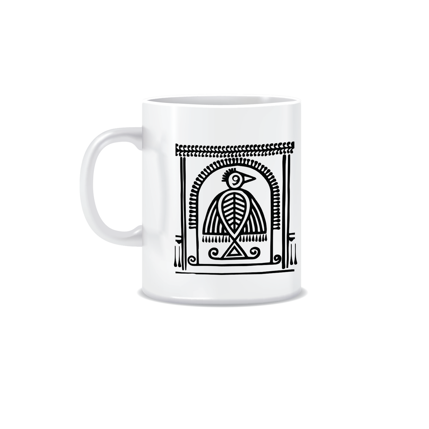 Combo Deal | Set of 3 | Shantiniketan #2 - Framed Art, Coffee Mug & Printed 100% Cotton T-Shirt