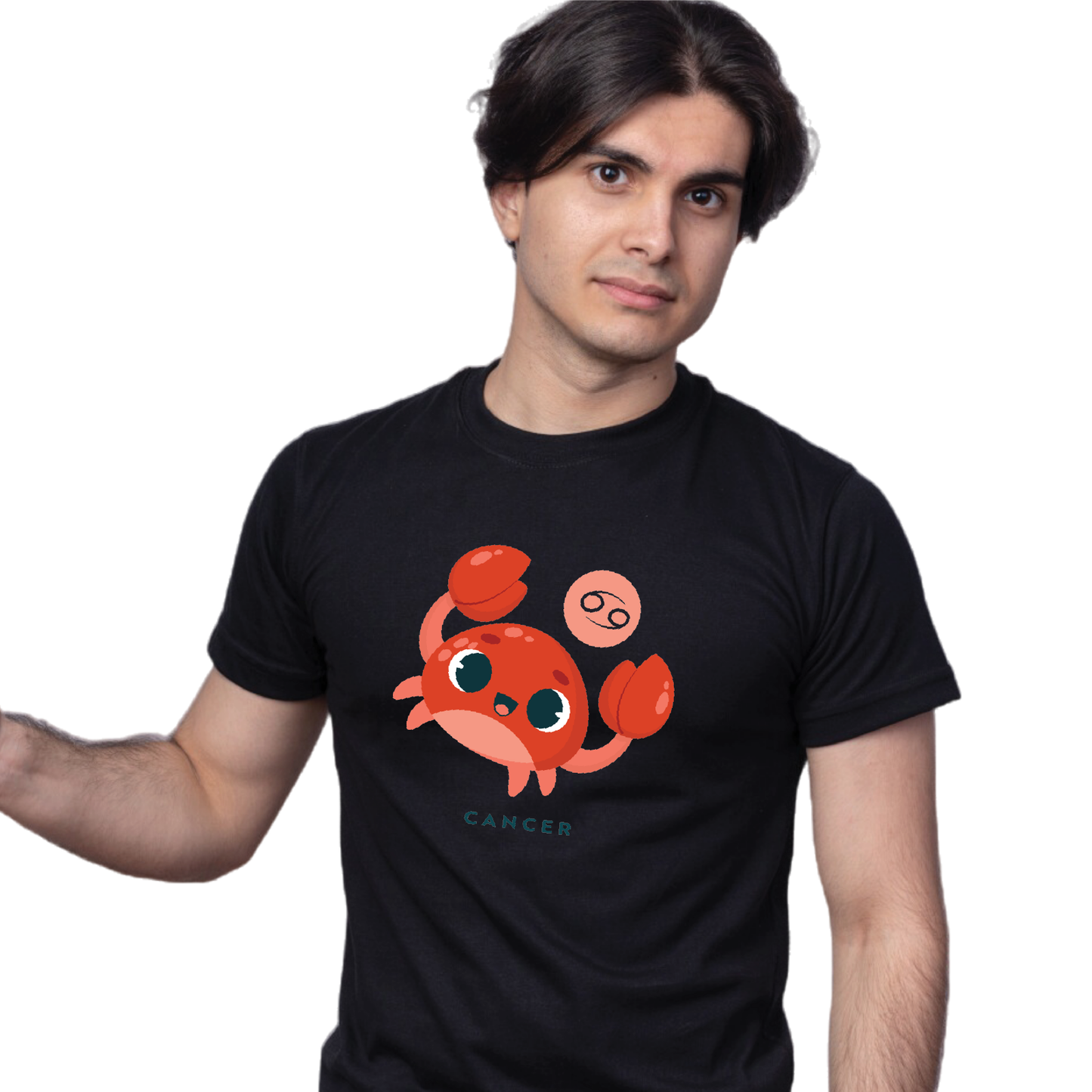 Zodiac Sign - Cancer - Printed 100% Cotton T-Shirt - Unisex