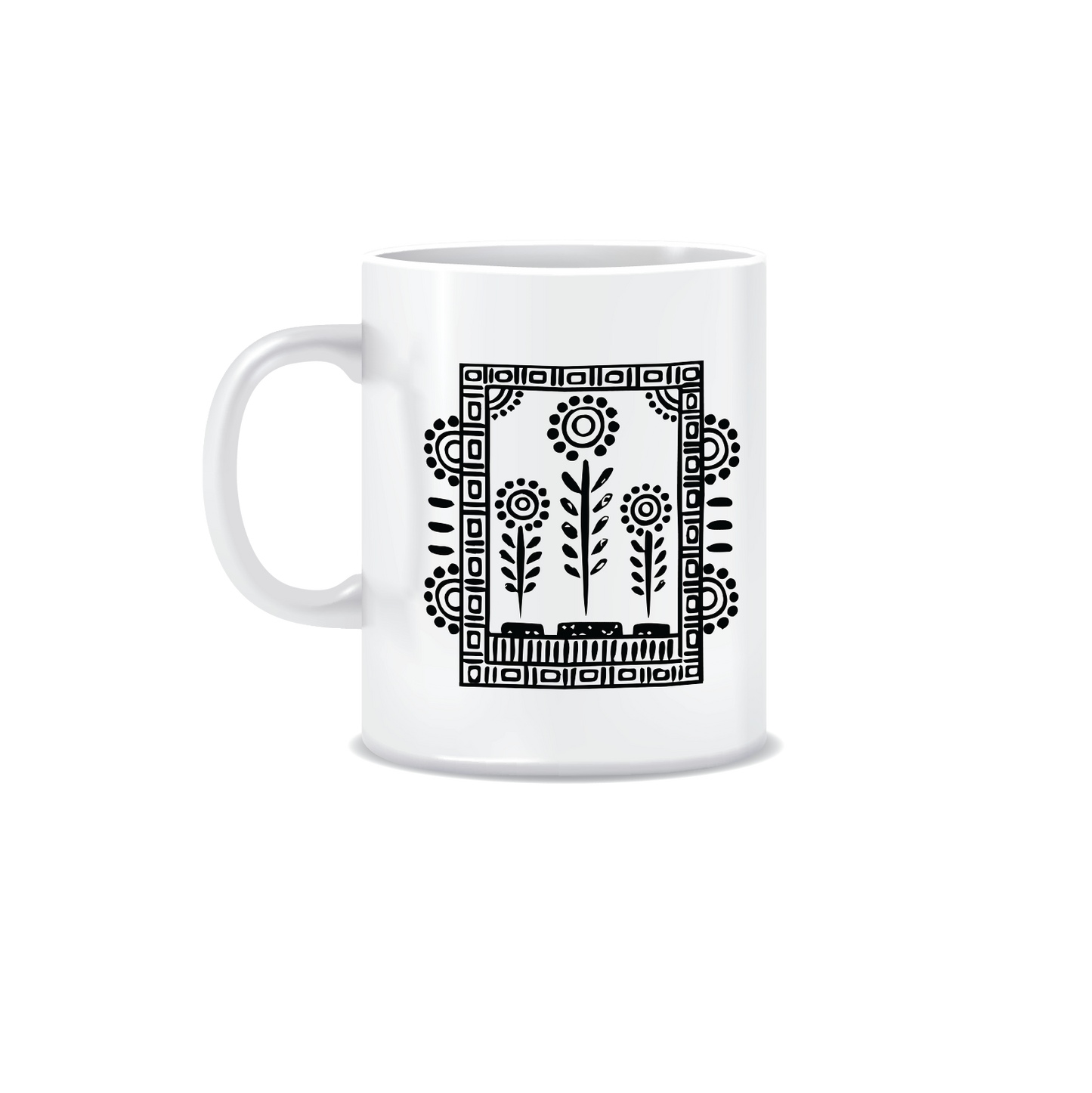 Combo Deal | Set of 3 | Shantiniketan #3 - Framed Art, Coffee Mug & Printed 100% Cotton T-Shirt