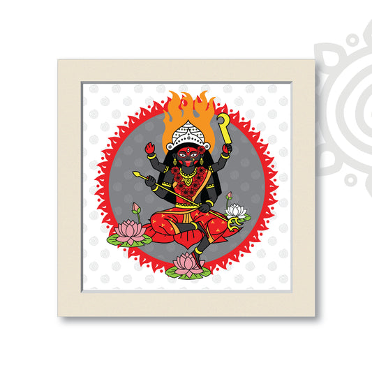 Maha Kali | Style #2 | Divine Wall Art for Home and Office | 12 Inch X 12 Inch