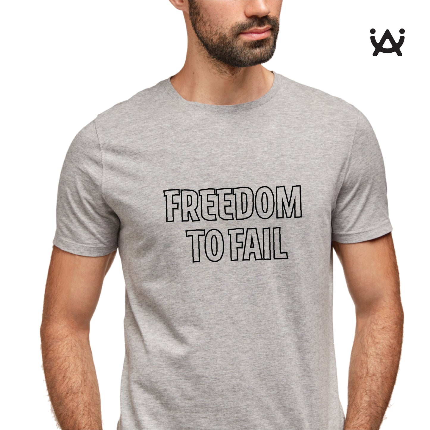 Mens Printed 100% Cotton T-Shirt - Freedom To Fail