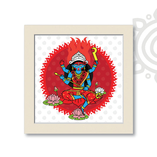 Maha Kali | Style #1 | Divine Wall Art for Home and Office | 12 Inch X 12 Inch