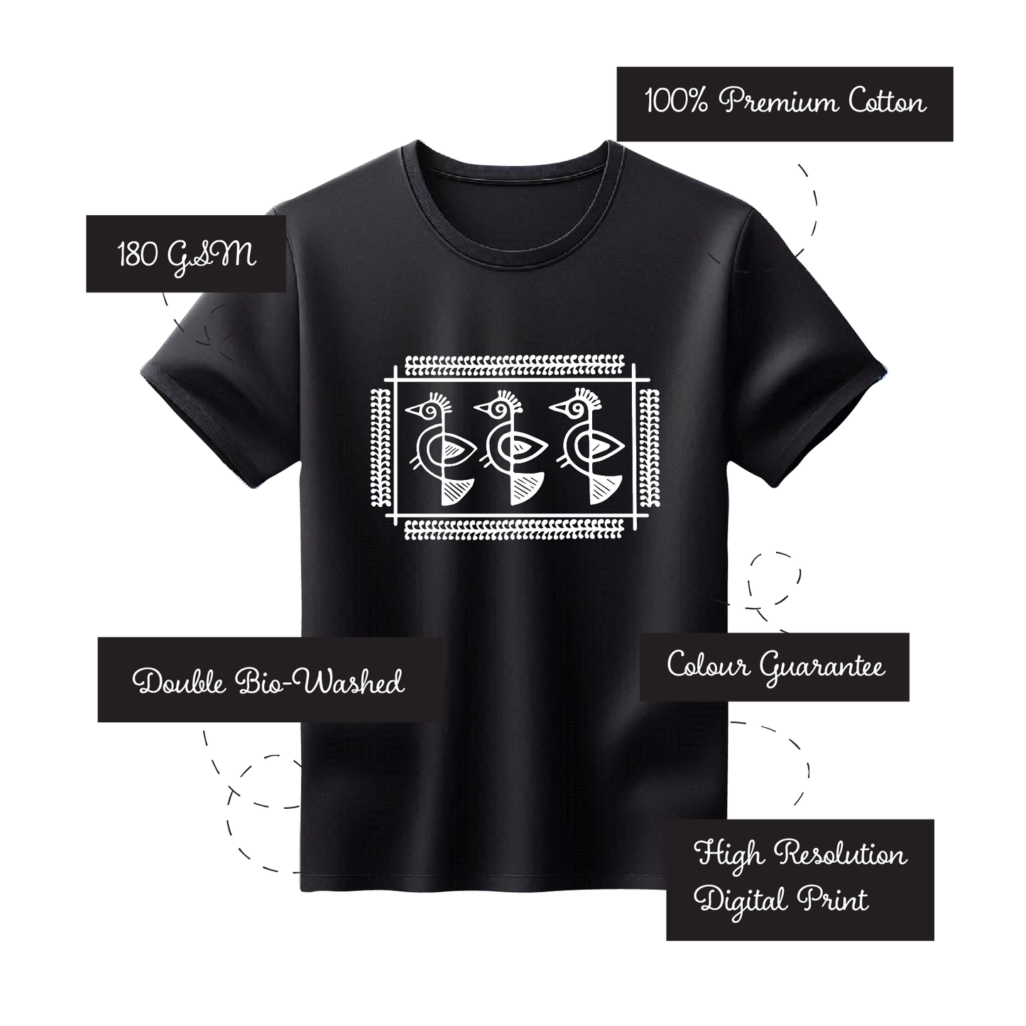 Shantiniketan - Style #1 - Mens Printed 100% Cotton T-Shirt
