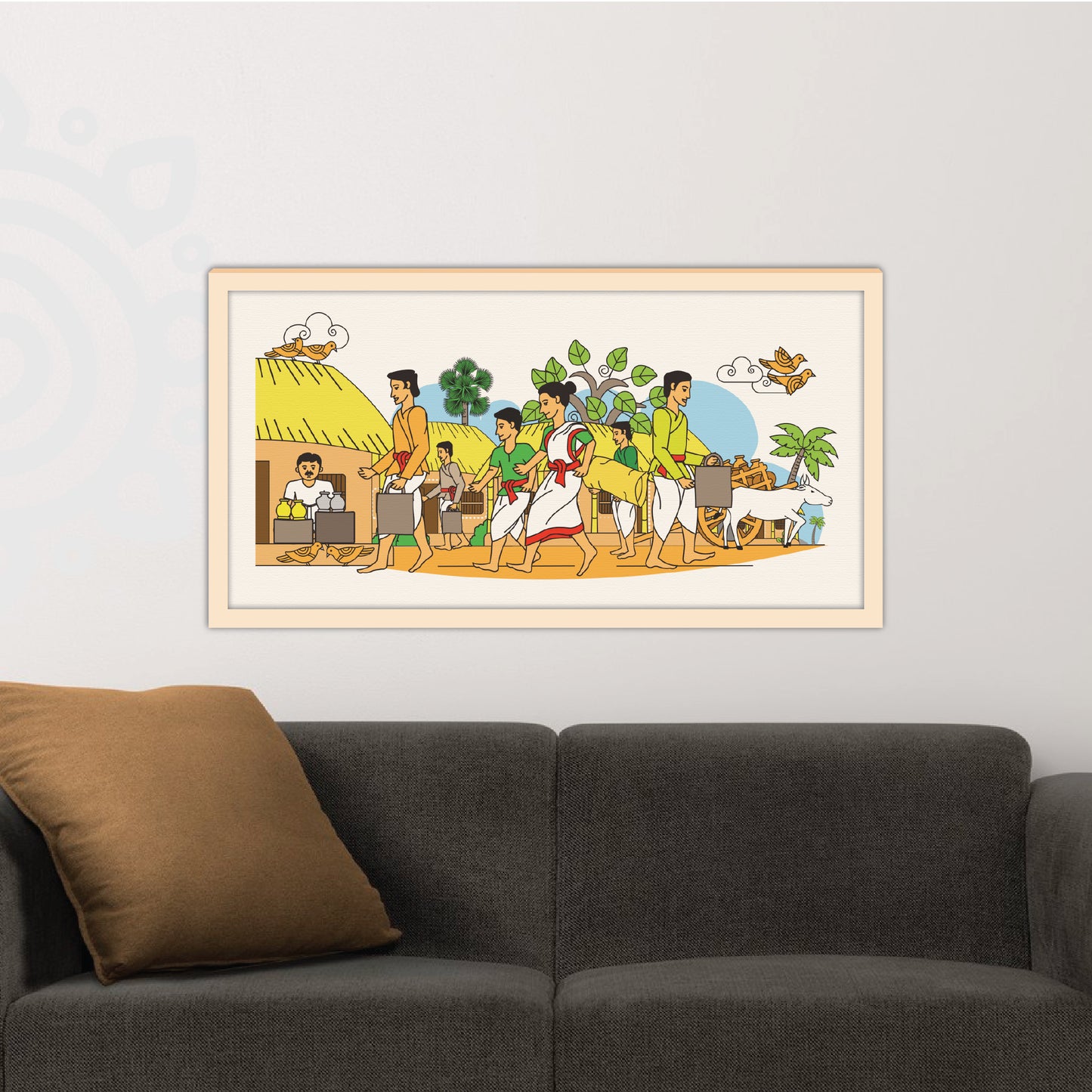 Pre-booking | Kumor Parar Gorur Gari | Style #2 | 10X20 Inch | Essence of Bengal | Wall Art for Home and Office Decoration