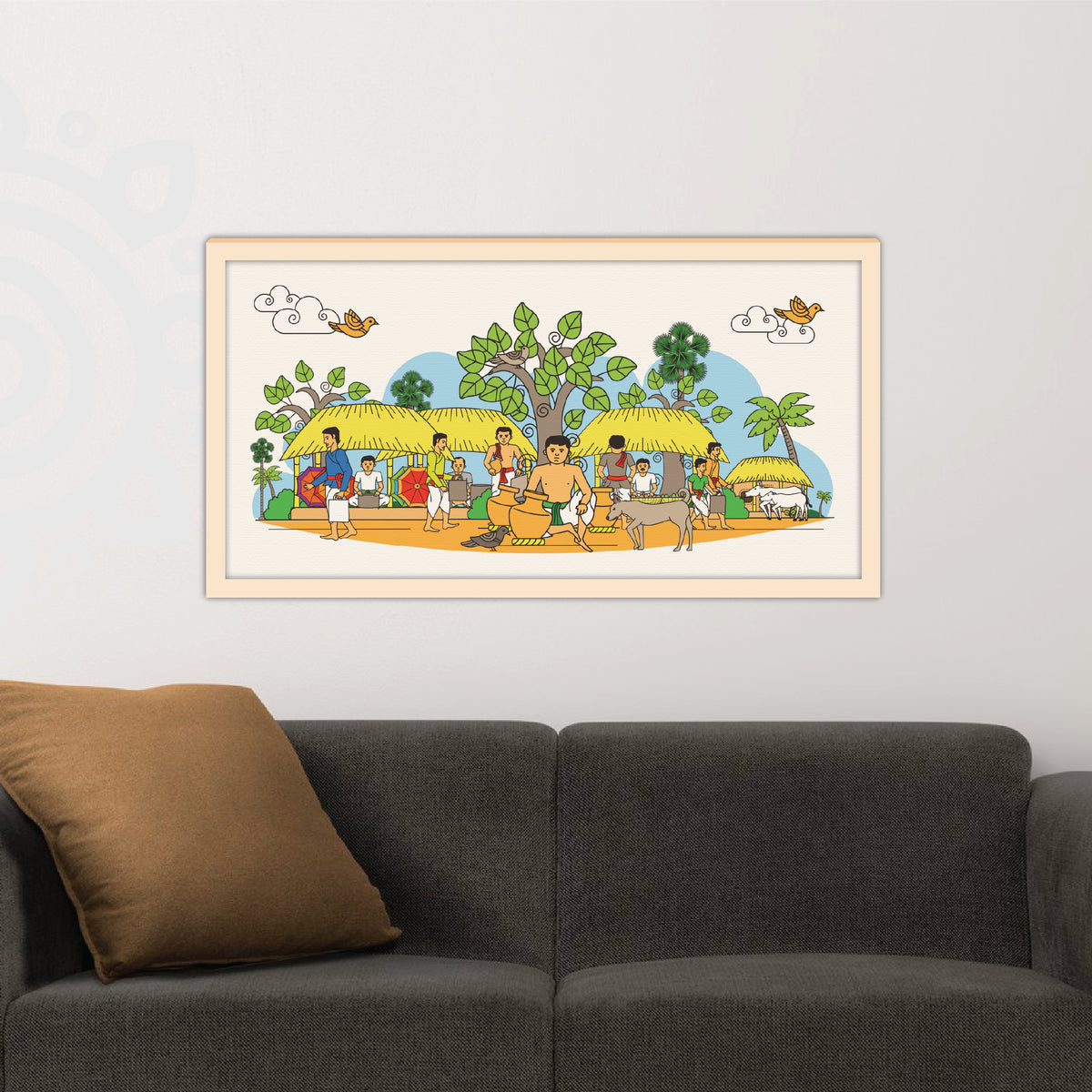 Pre-booking | Kumor Parar Gorur Gari | Style #4 | 10X20 Inch | Essence of Bengal | Wall Art for Home and Office Decoration