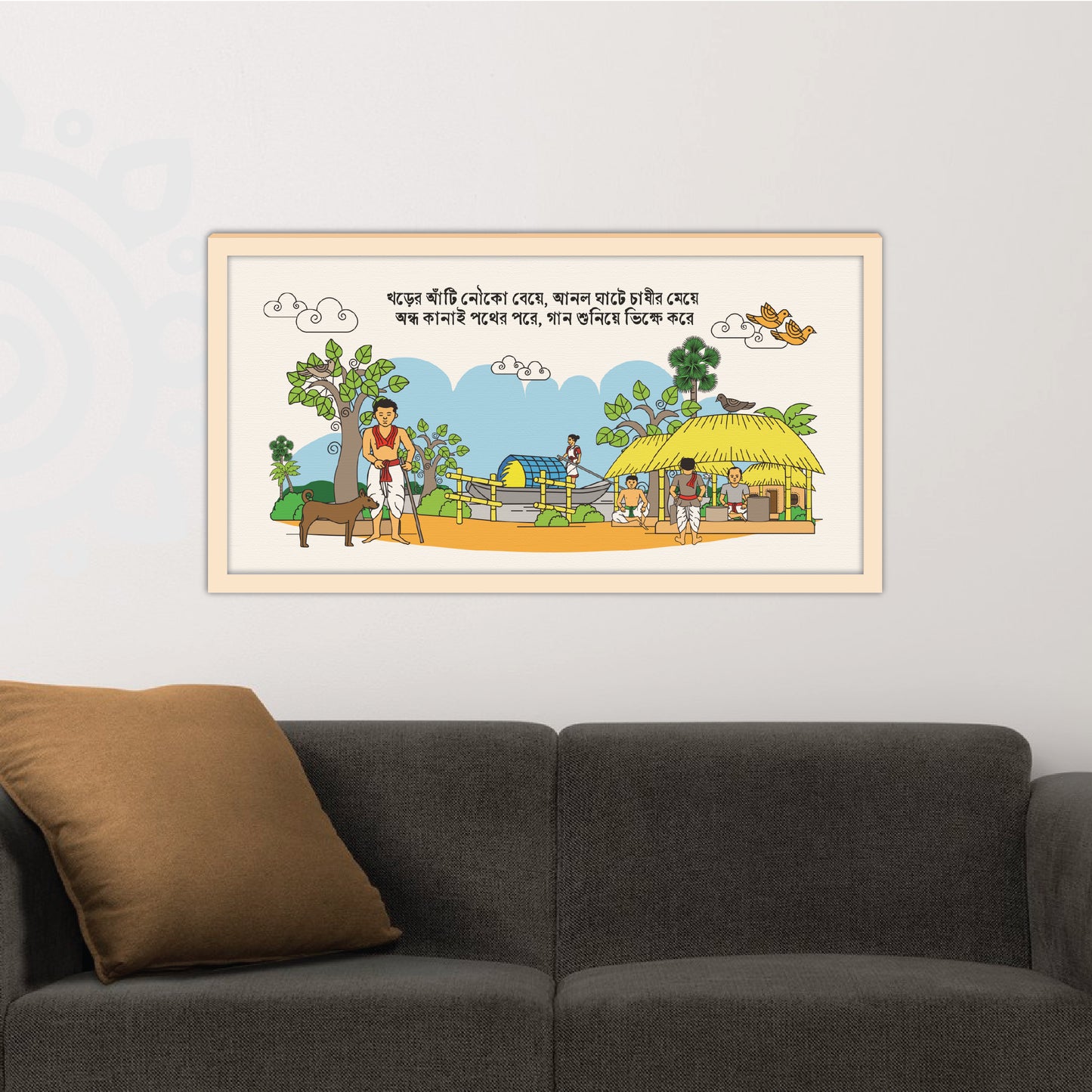 Pre-booking | Kumor Parar Gorur Gari | Style #5 | 10X20 Inch | Essence of Bengal | Wall Art for Home and Office Decoration