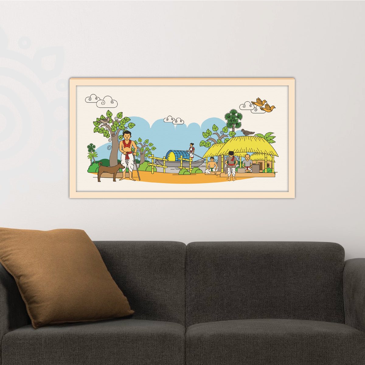 Pre-booking | Kumor Parar Gorur Gari | Style #5 | 10X20 Inch | Essence of Bengal | Wall Art for Home and Office Decoration