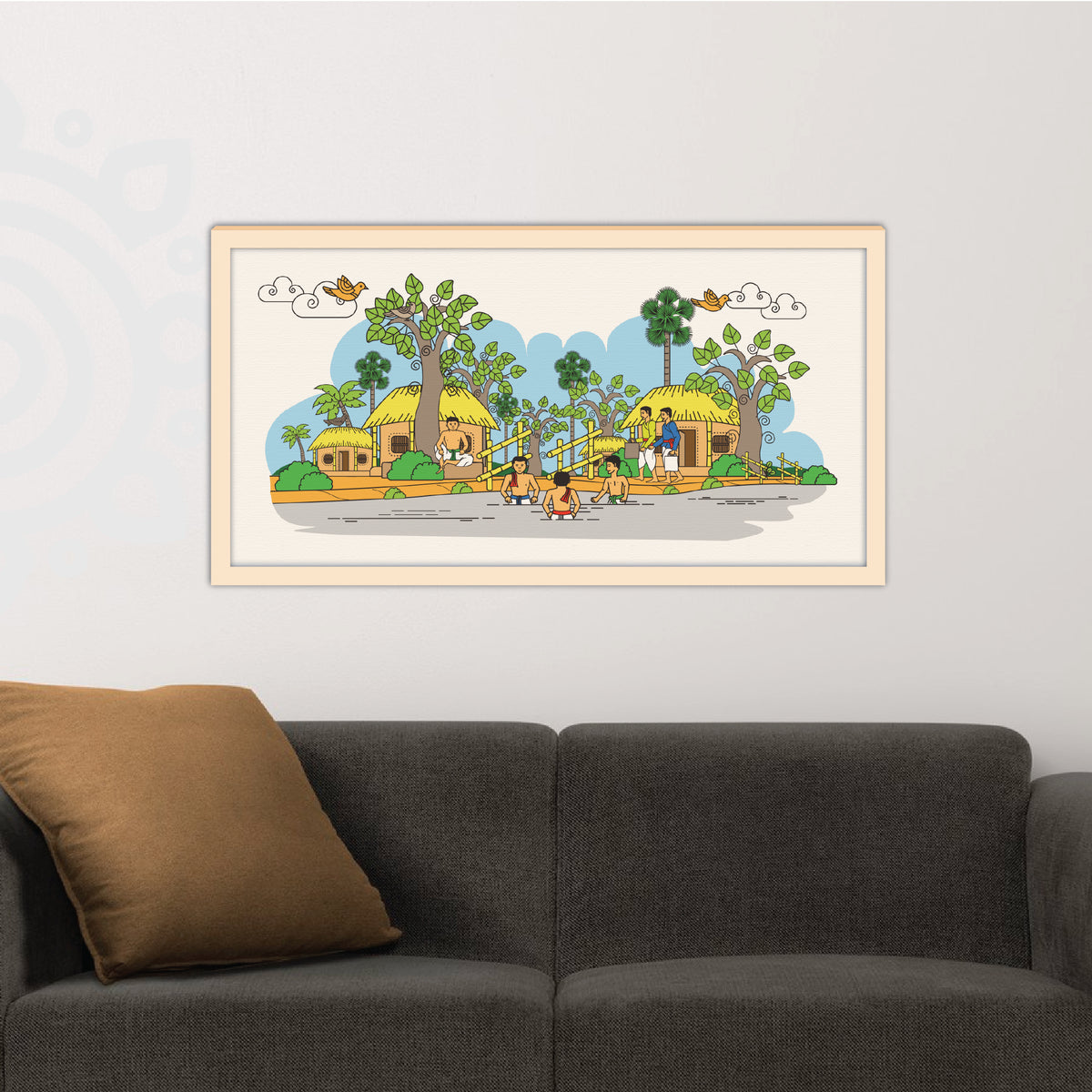 Pre-booking | Kumor Parar Gorur Gari | Style #6 | 10X20 Inch | Essence of Bengal | Wall Art for Home and Office Decoration