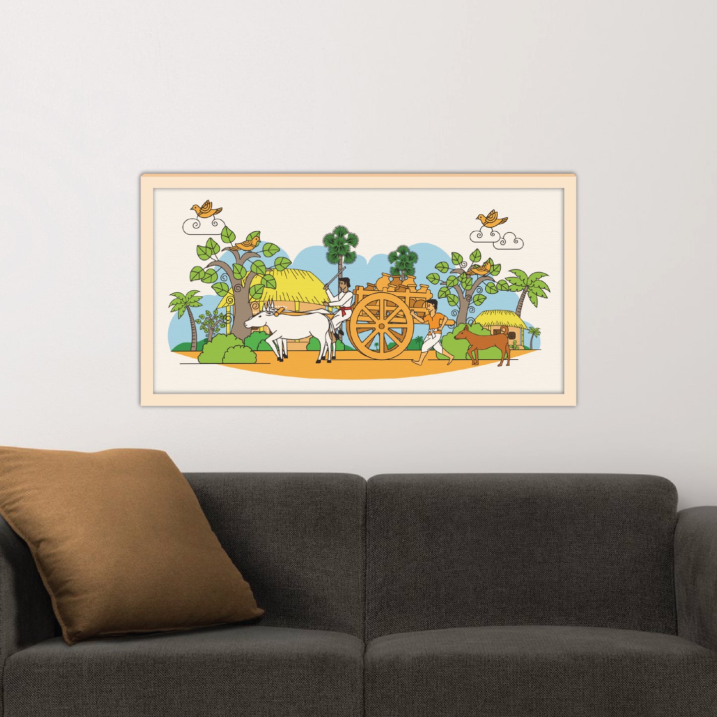 Pre-booking | Kumor Parar Gorur Gari | Style #1 | 10X20 Inch | Essence of Bengal | Wall Art for Home and Office Decoration