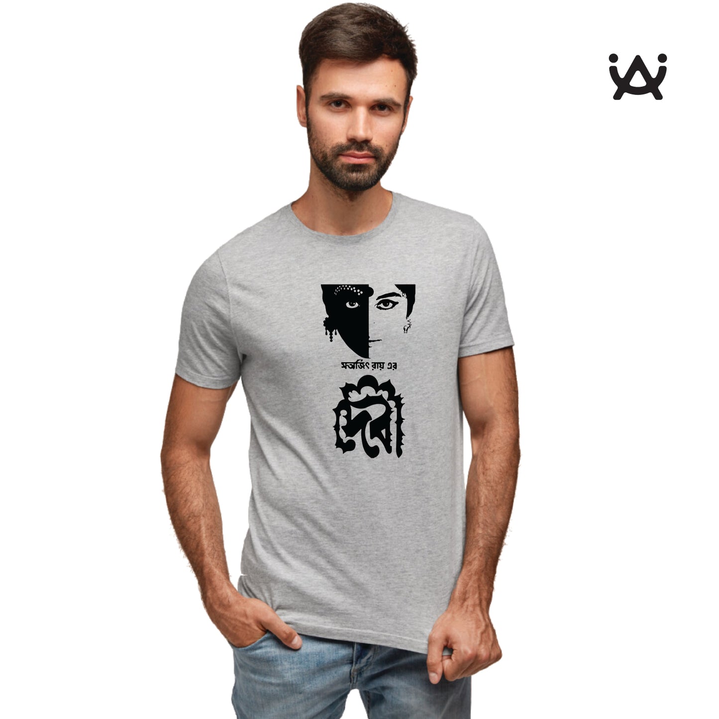 Mens Printed 100% Cotton T-Shirt - Bengali Themed - Devi