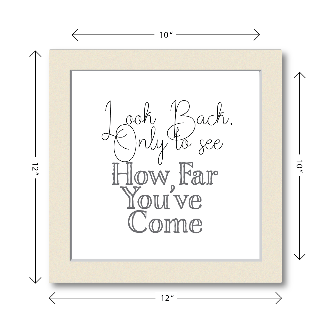 Combo Deal | Set of 3 | Look Back Only - Framed Art, Coffee Mug & Unisex Printed 100% Cotton T-Shirt