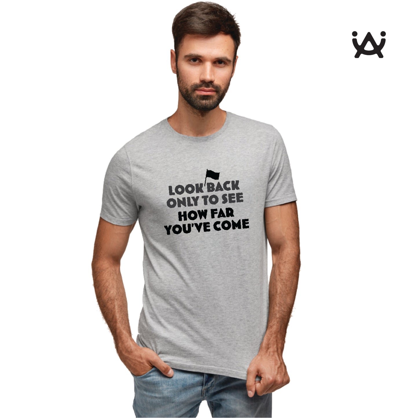 Combo Deal | Set of 3 | Look Back Only - Framed Art, Coffee Mug & Mens Printed 100% Cotton T-Shirt