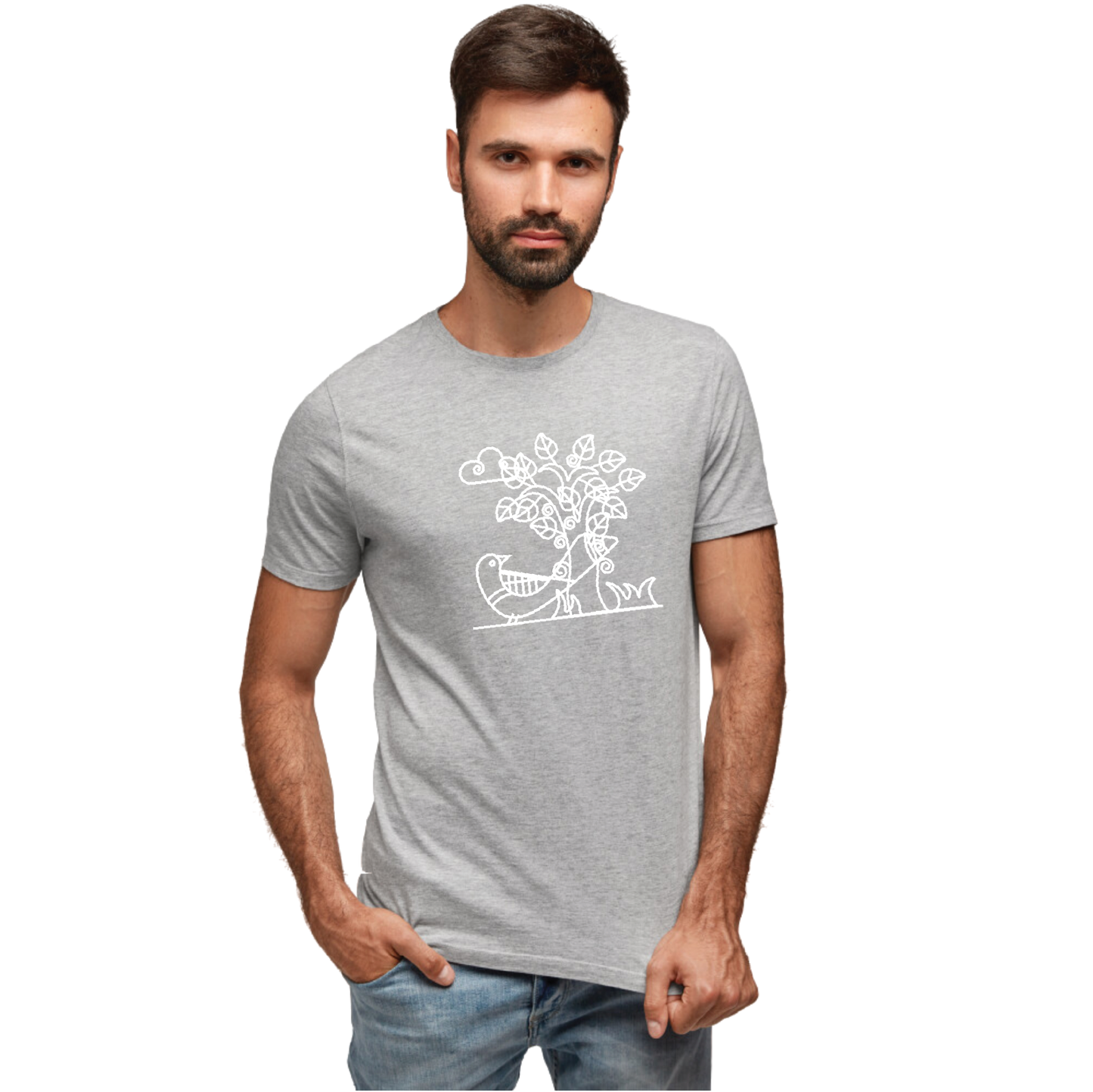 Alpona | Bengali Folk Art | Printed 100% Cotton Unisex T-Shirt - Style #10