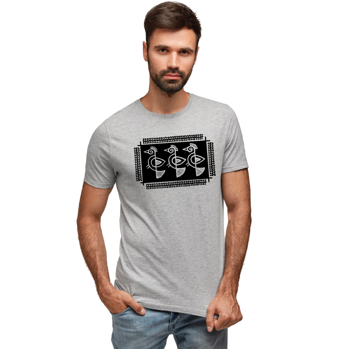 Shantiniketan - Style #1 - Mens Printed 100% Cotton T-Shirt