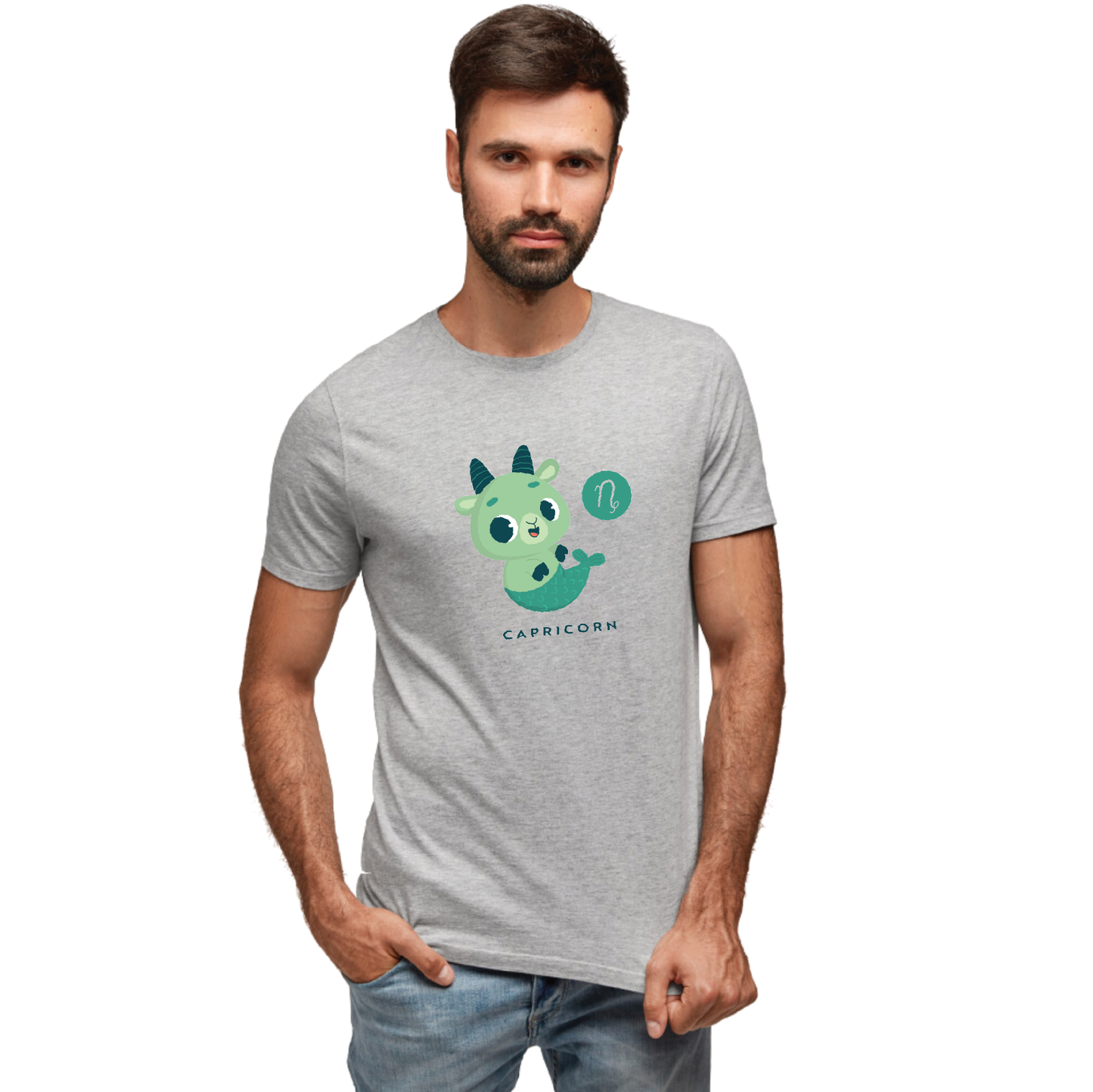 Zodiac Sign - Capricorn - Printed 100% Cotton T-Shirt - Unisex
