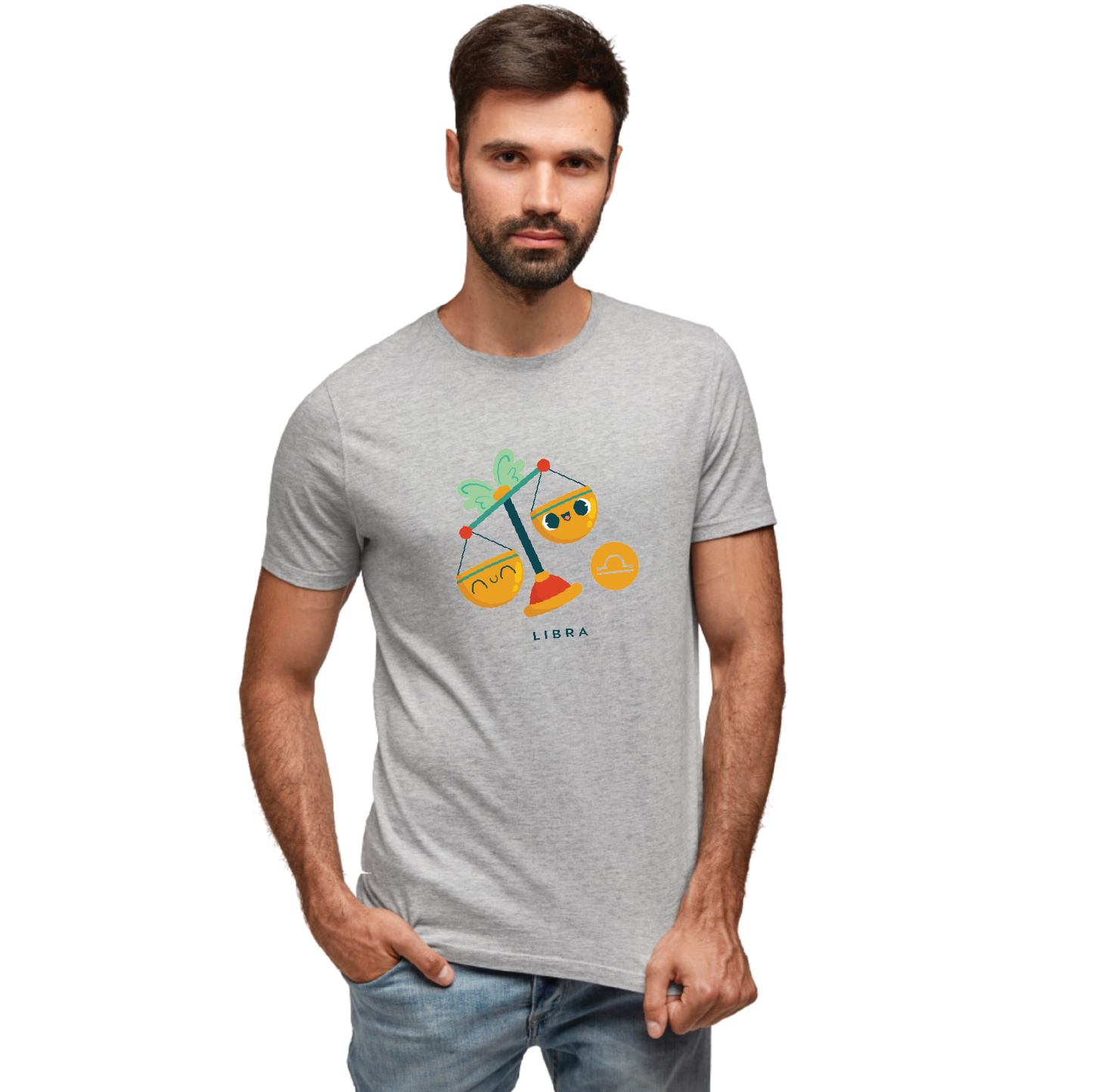 Zodiac Sign - Libra - Printed 100% Cotton T-Shirt - Unisex