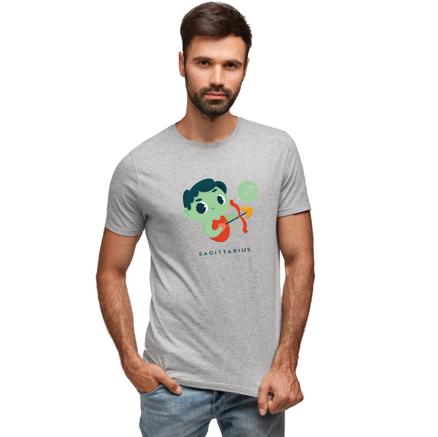 Zodiac Sign - Sagittarius - Printed 100% Cotton T-Shirt - Unisex