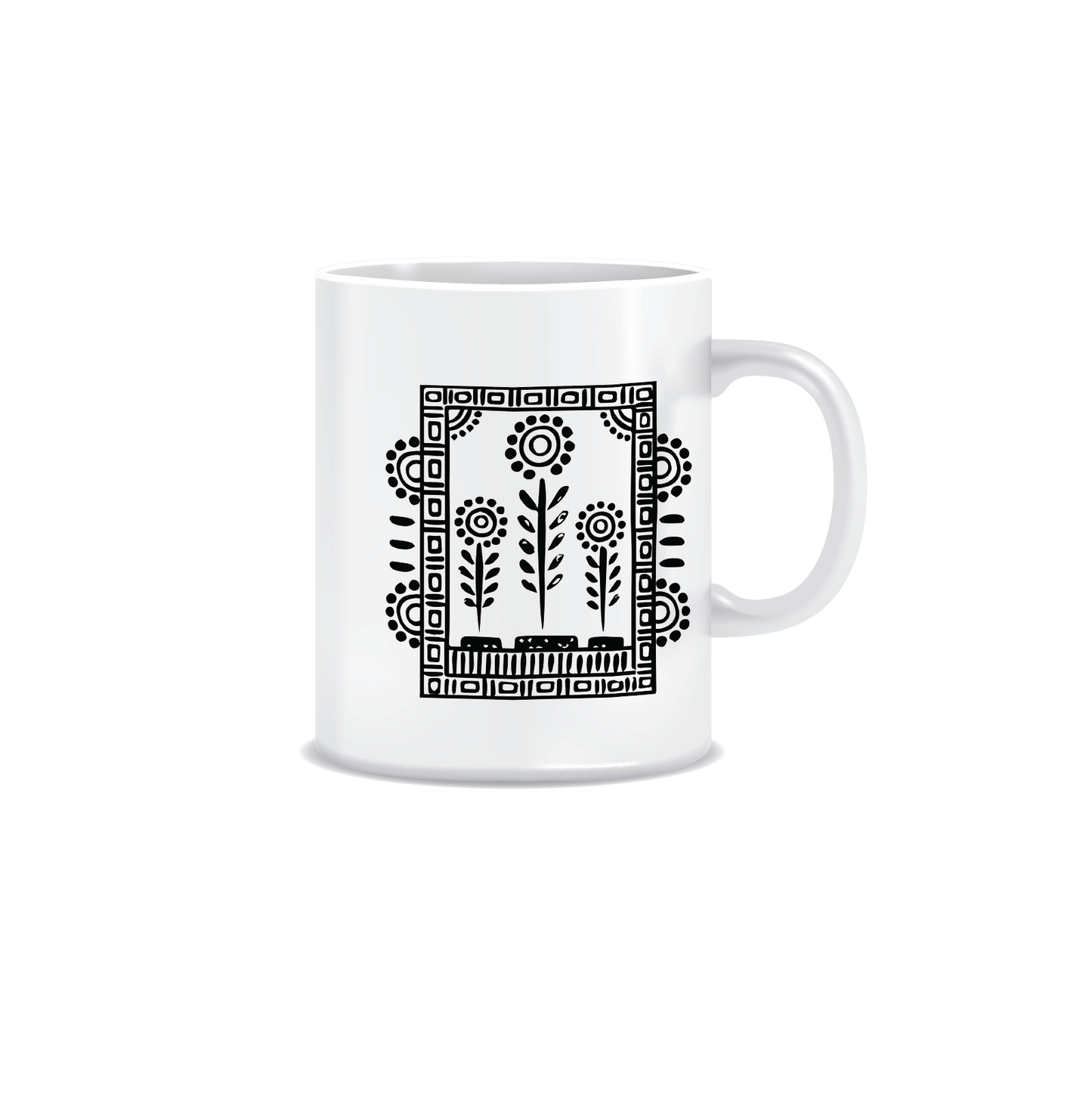 Combo Deal | Set of 3 | Shantiniketan #3 - Framed Art, Coffee Mug & Printed 100% Cotton T-Shirt