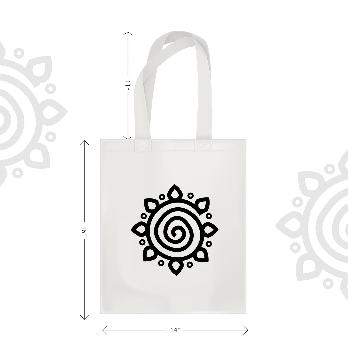 Cotton Canvas Tote Bag - 14"X16" - Style #1