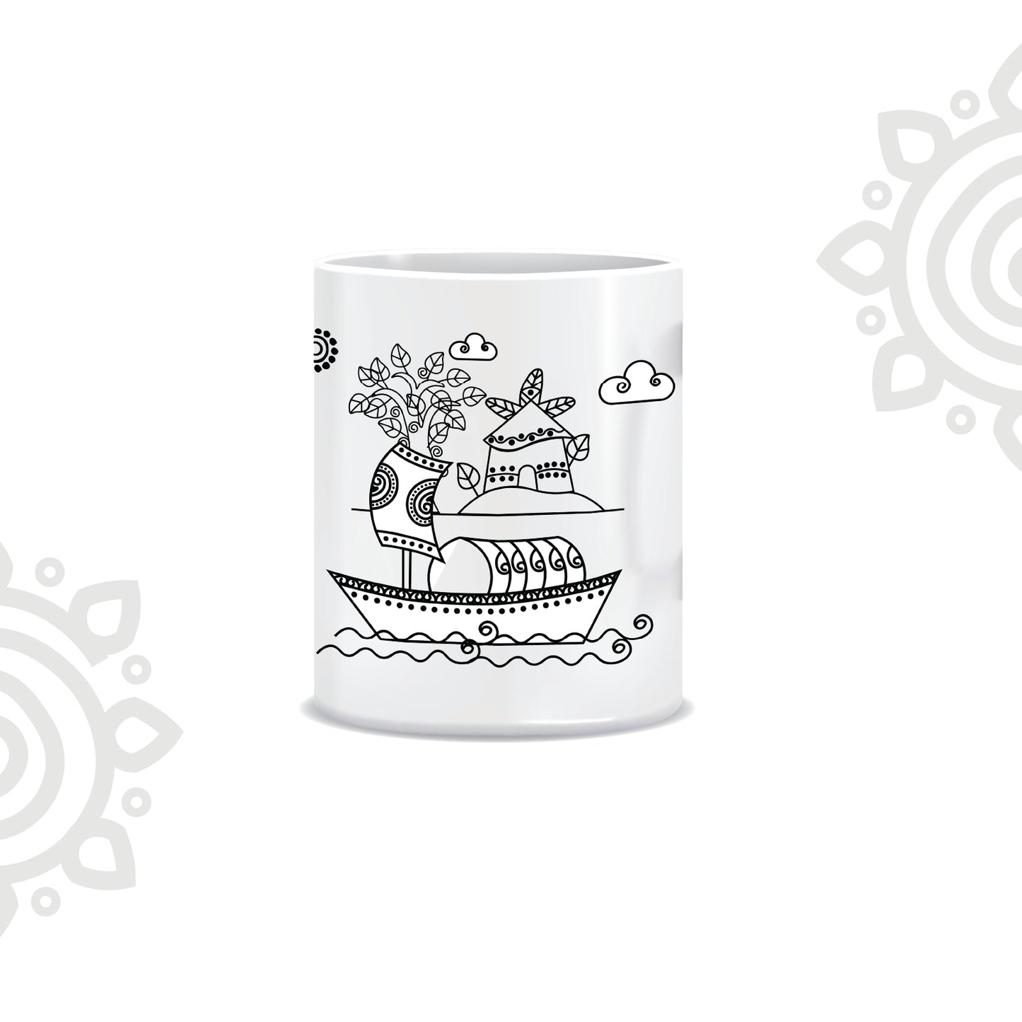 Shonar Tori | White Ceramic Coffee Mug | Style #1