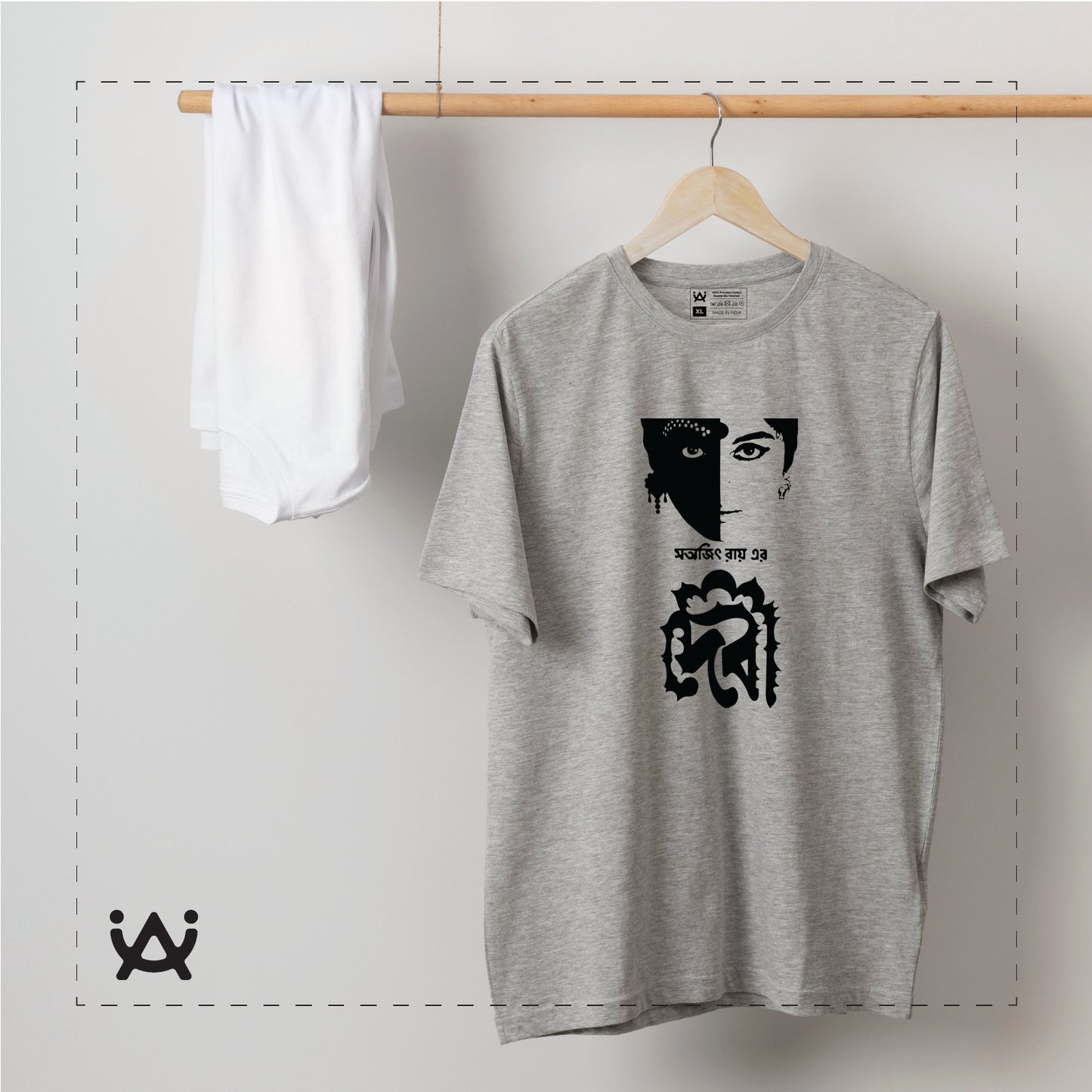Mens Printed 100% Cotton T-Shirt - Bengali Themed - Devi