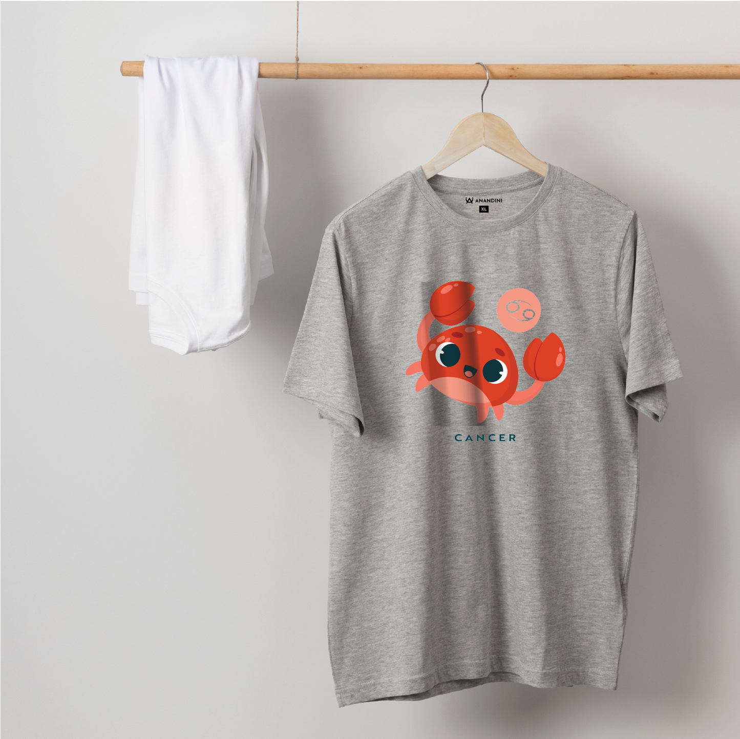Zodiac Sign - Cancer - Printed 100% Cotton T-Shirt - Unisex