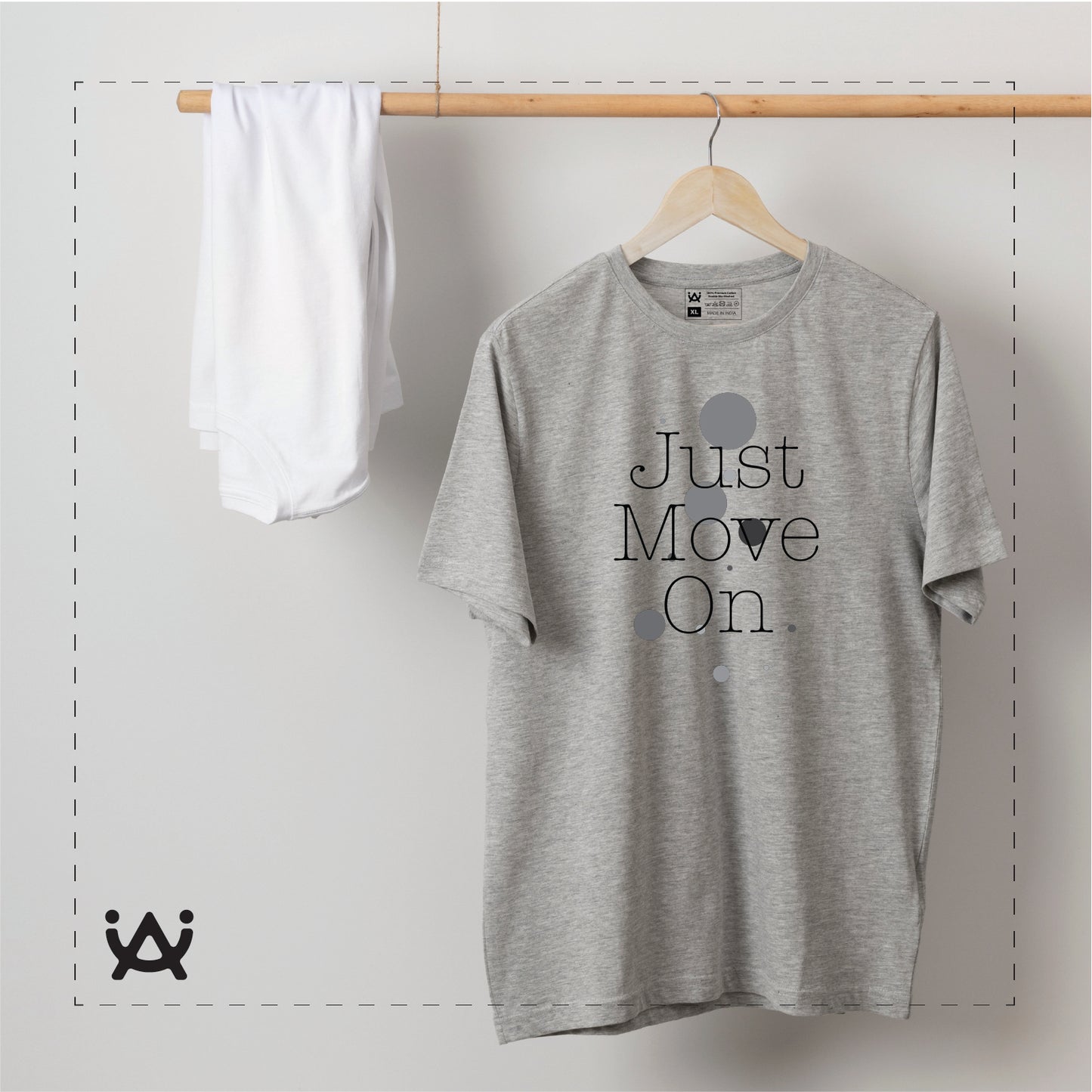 Mens Printed 100% Cotton T-Shirt - Just Move On