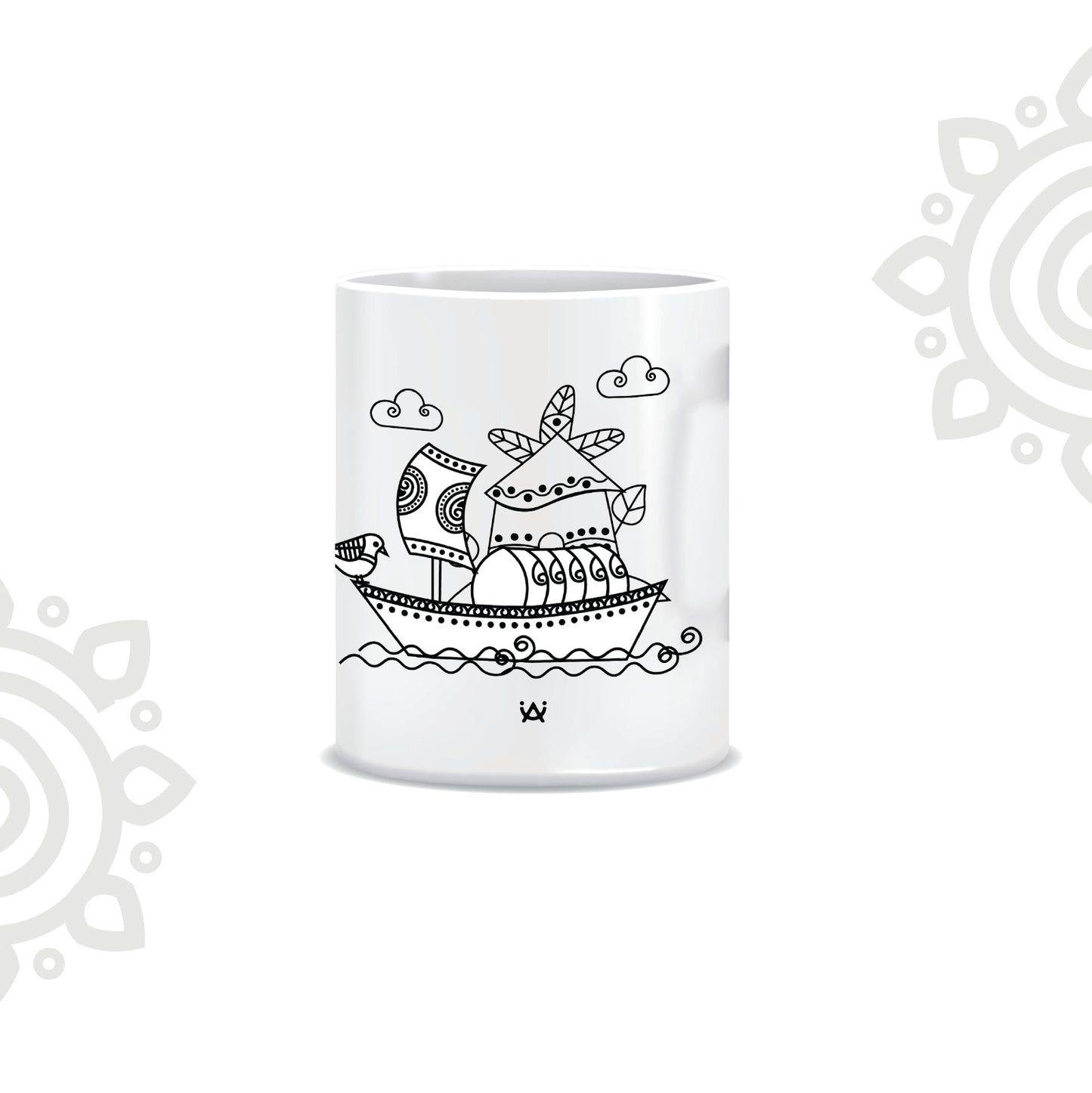 Shonar Tori | White Ceramic Coffee Mug | Style #3