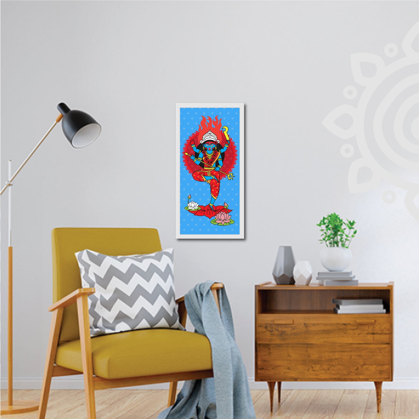 Pre-booking | Maha Kali | Style #3 | 8 X 17 Inch | Divine Wall Art for Home and Office