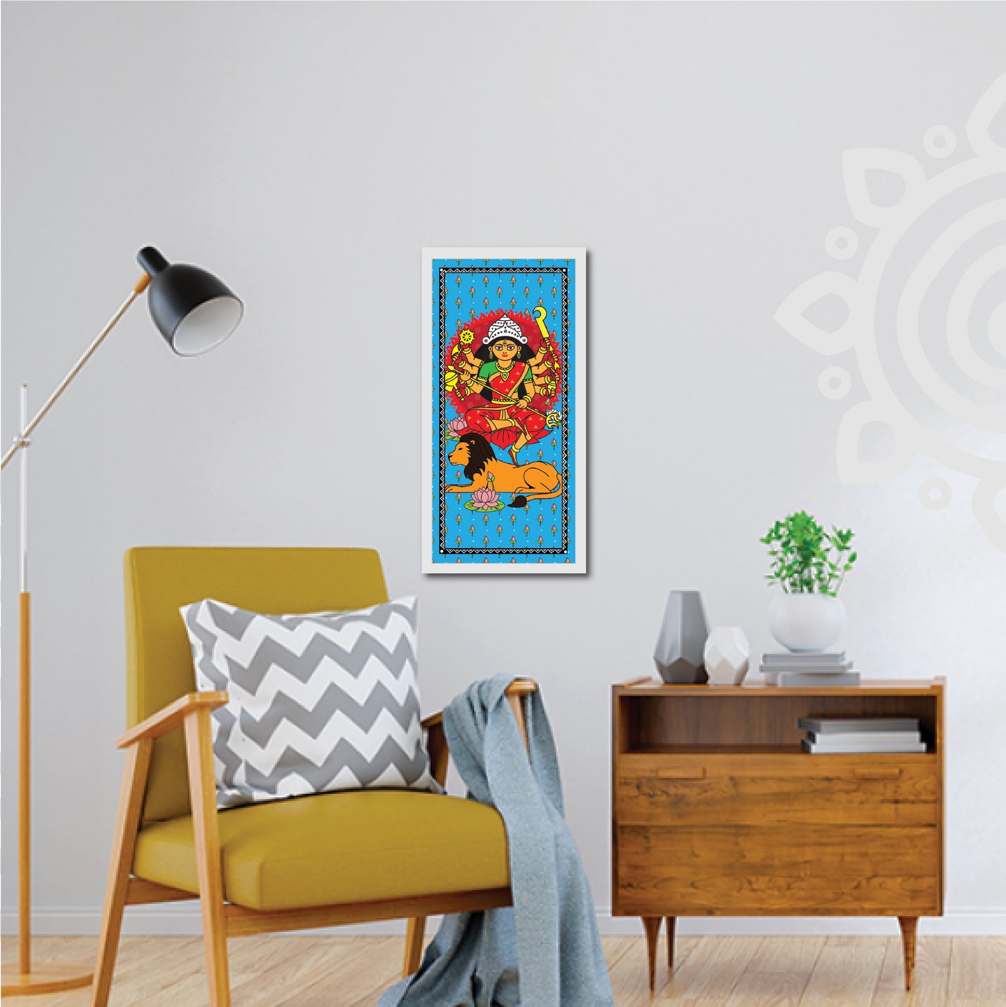 Durga Shundari | Style #3 | 8 X 17 Inch | Divine Wall Art for Home and Office