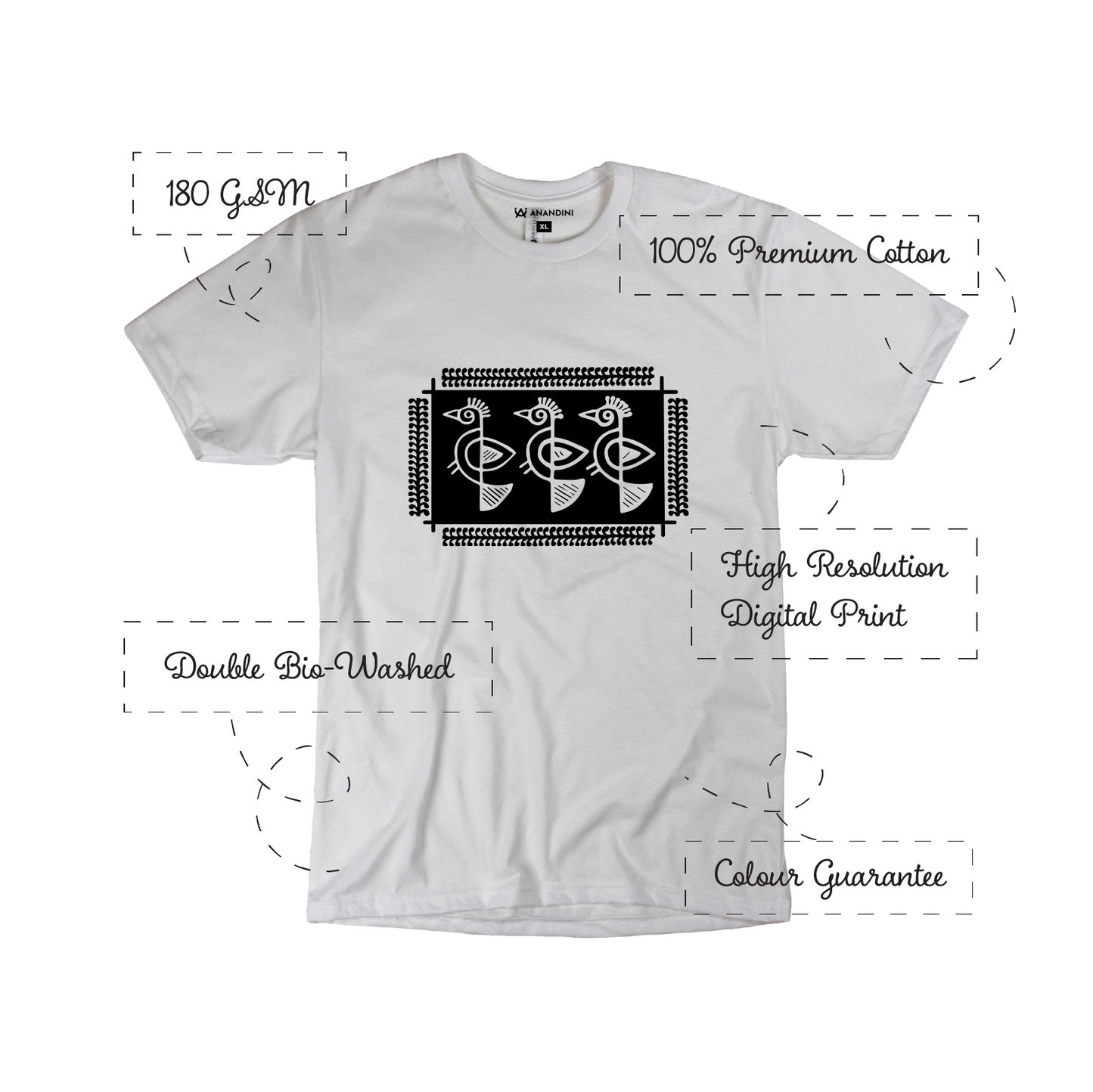 Shantiniketan - Style #1 - Mens Printed 100% Cotton T-Shirt