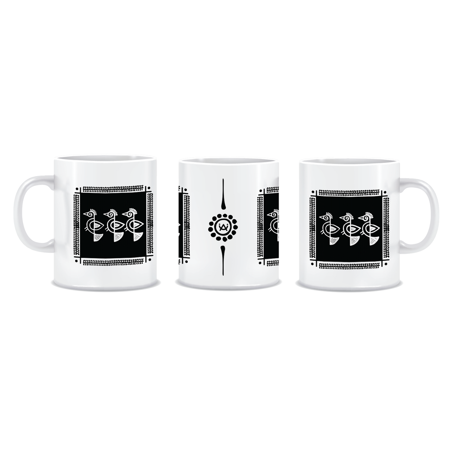 Combo Deal | Set of 3 | Shantiniketan #1 - Framed Art, Coffee Mug & Printed 100% Cotton T-Shirt